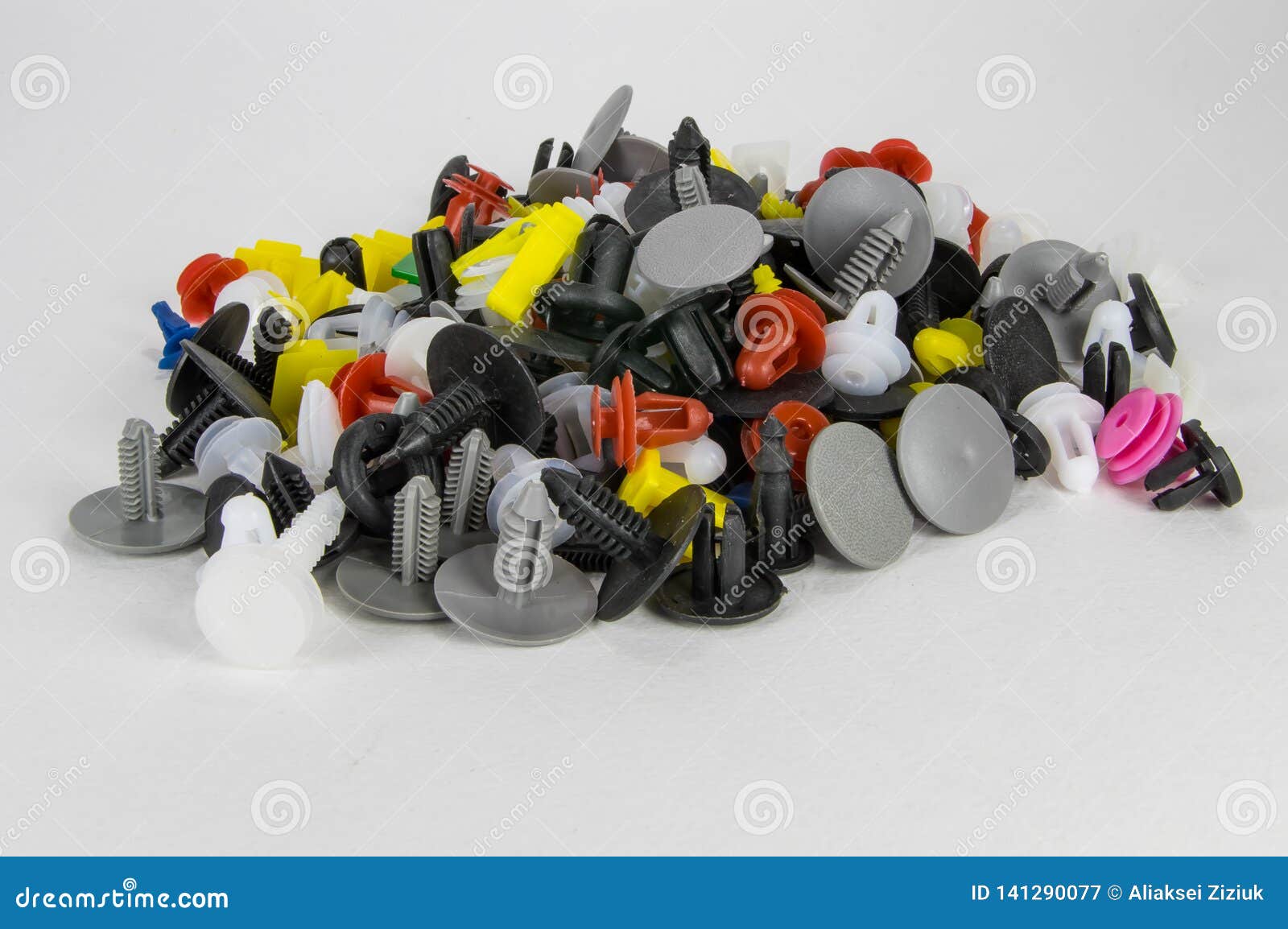Macro shot plastic black clips for the car. Panel plastic rivets Isolated  on a white background. Automotive clips . Auto plastic fasteners. Clip or  au Stock Photo - Alamy