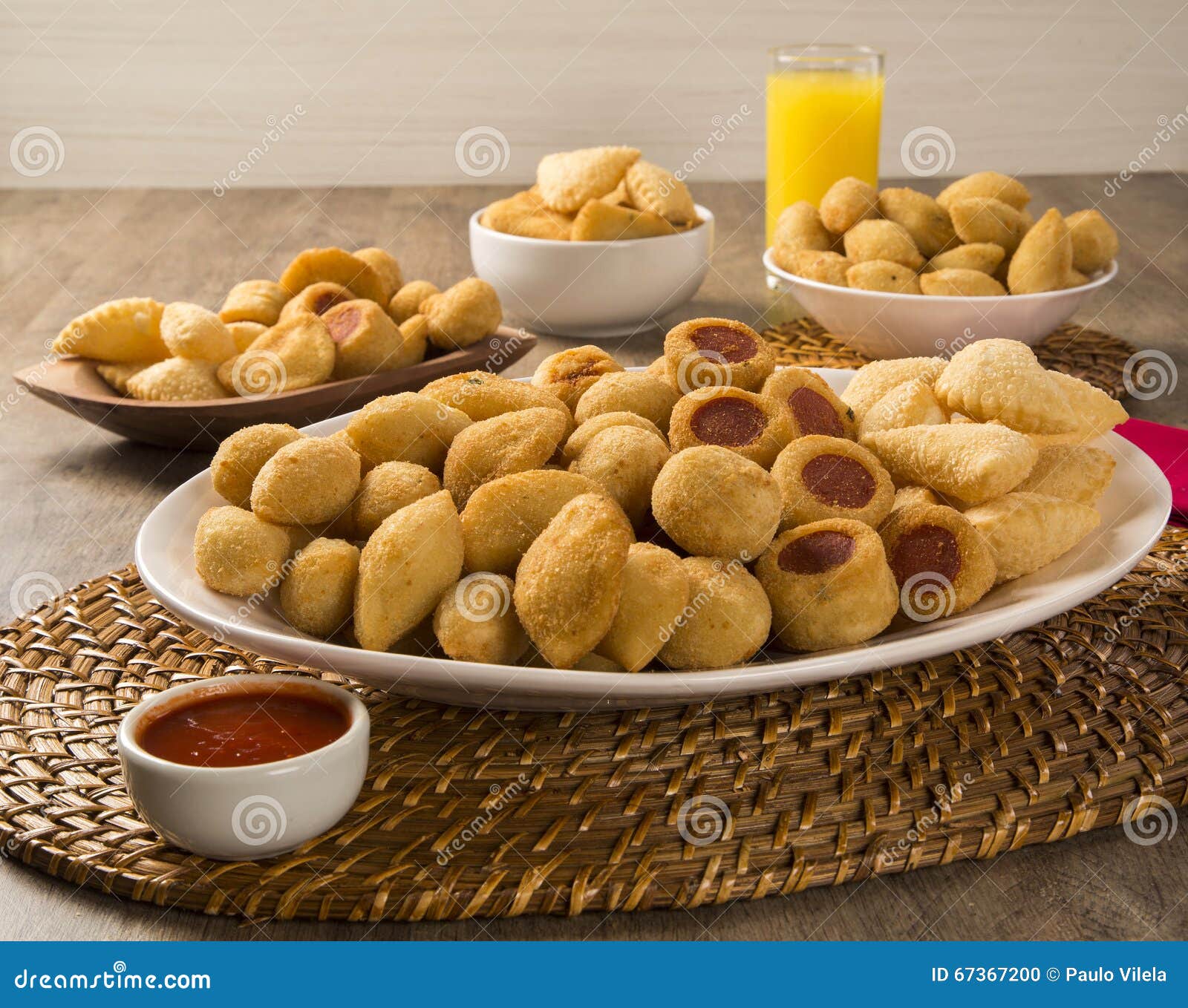 Mixed Brazilian Snacks Fried Stock Photo Image of samosa, background