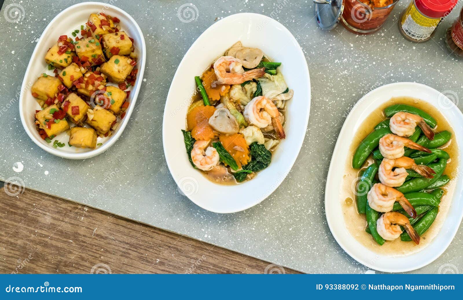 Mixed Chinese Food stock photo. Image of salt, tofu, restaurant 93388092