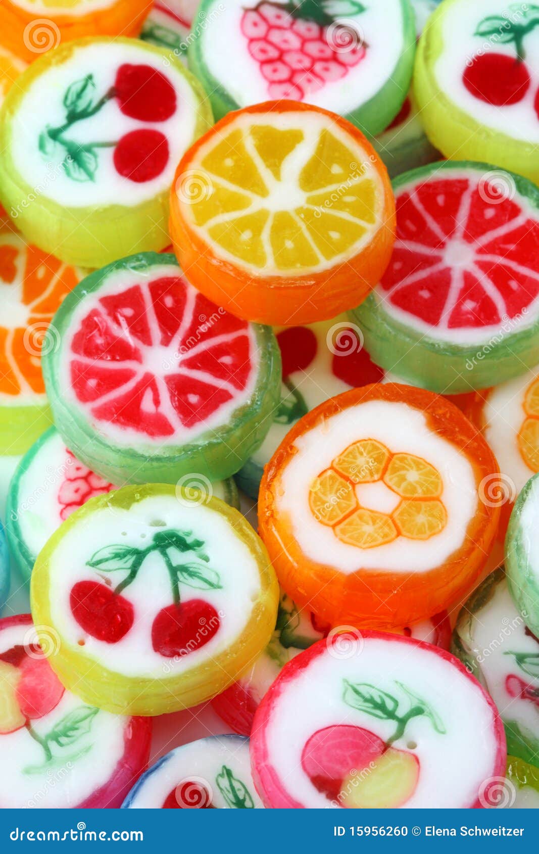 Mixed colorful fruit jelly stock photo. Image of closeup 15956260
