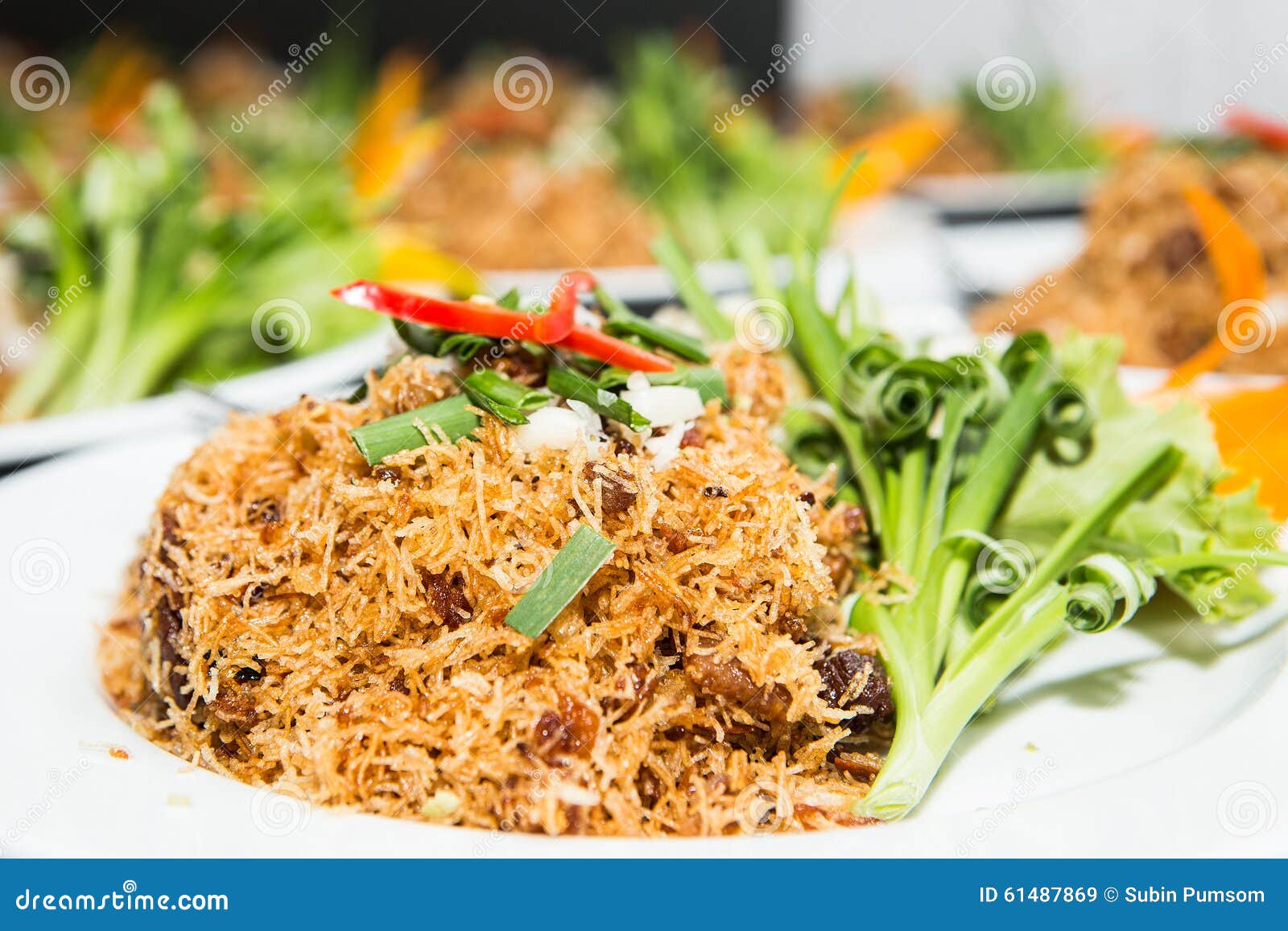 Mixed Crispy Rice Noodle stock image. Image of savory 61487869