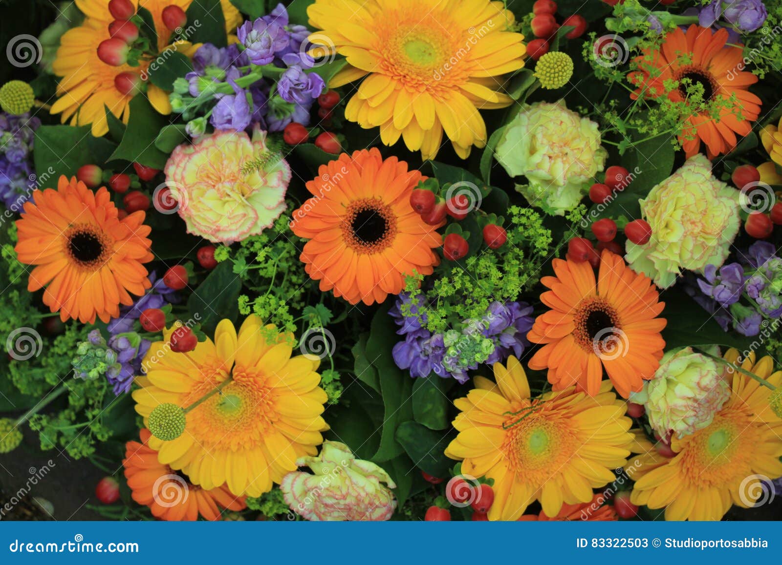 Mixed flower arrangement stock image. Image of dianthus 83322503