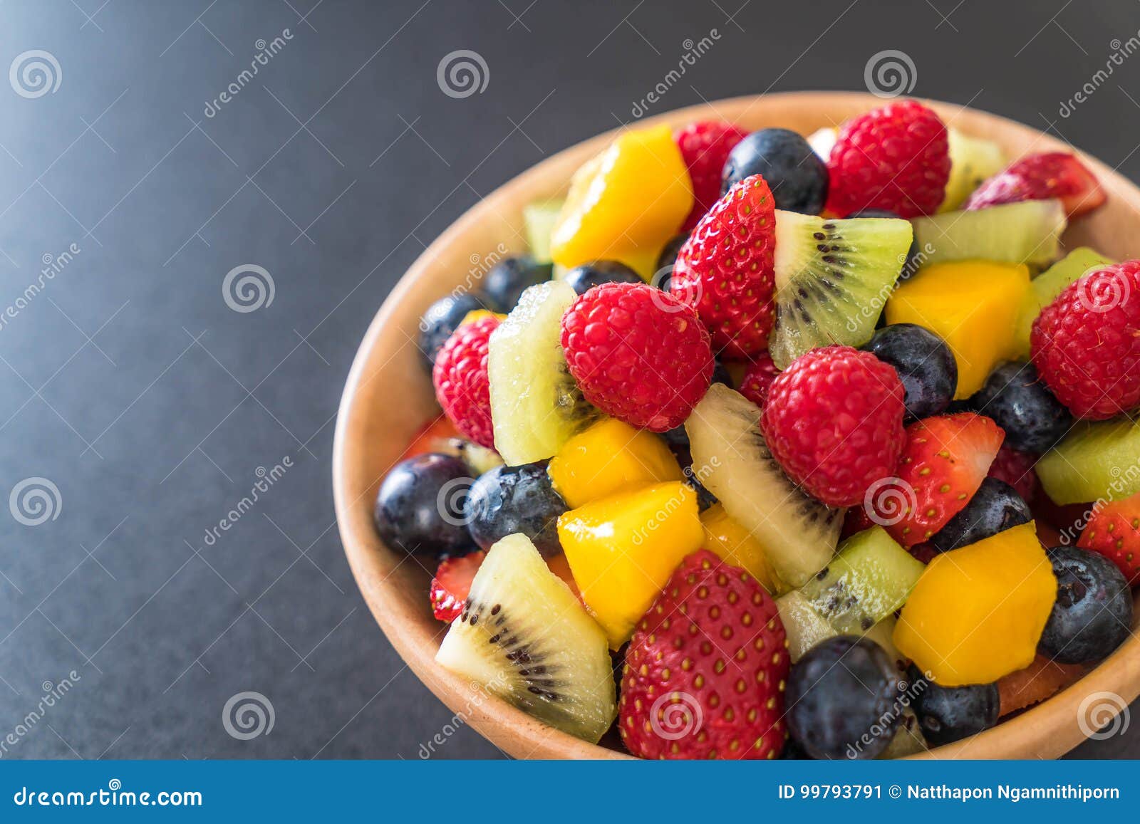 Mixed Fresh Fruits (strawberry, Raspberry, Blueberry, Kiwi, Mango ...