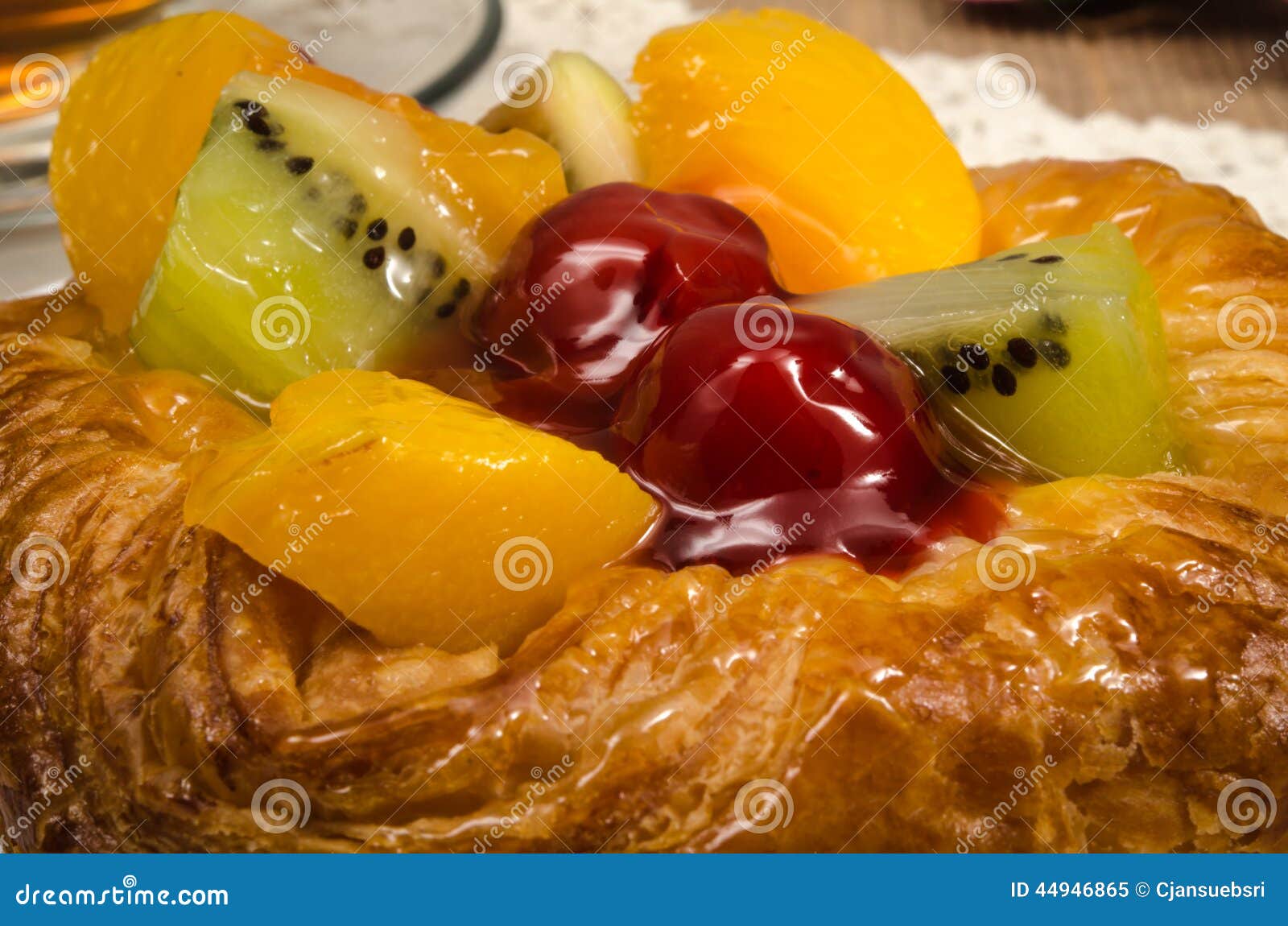 Mixed fruit Danish pastry stock image. Image of tasty 44946865
