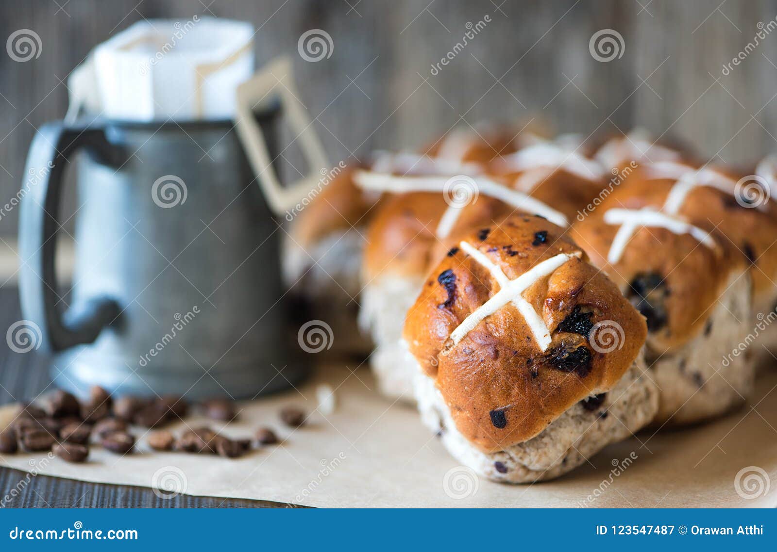 Mixed fruit hot cross buns stock image. Image of easter 123547487