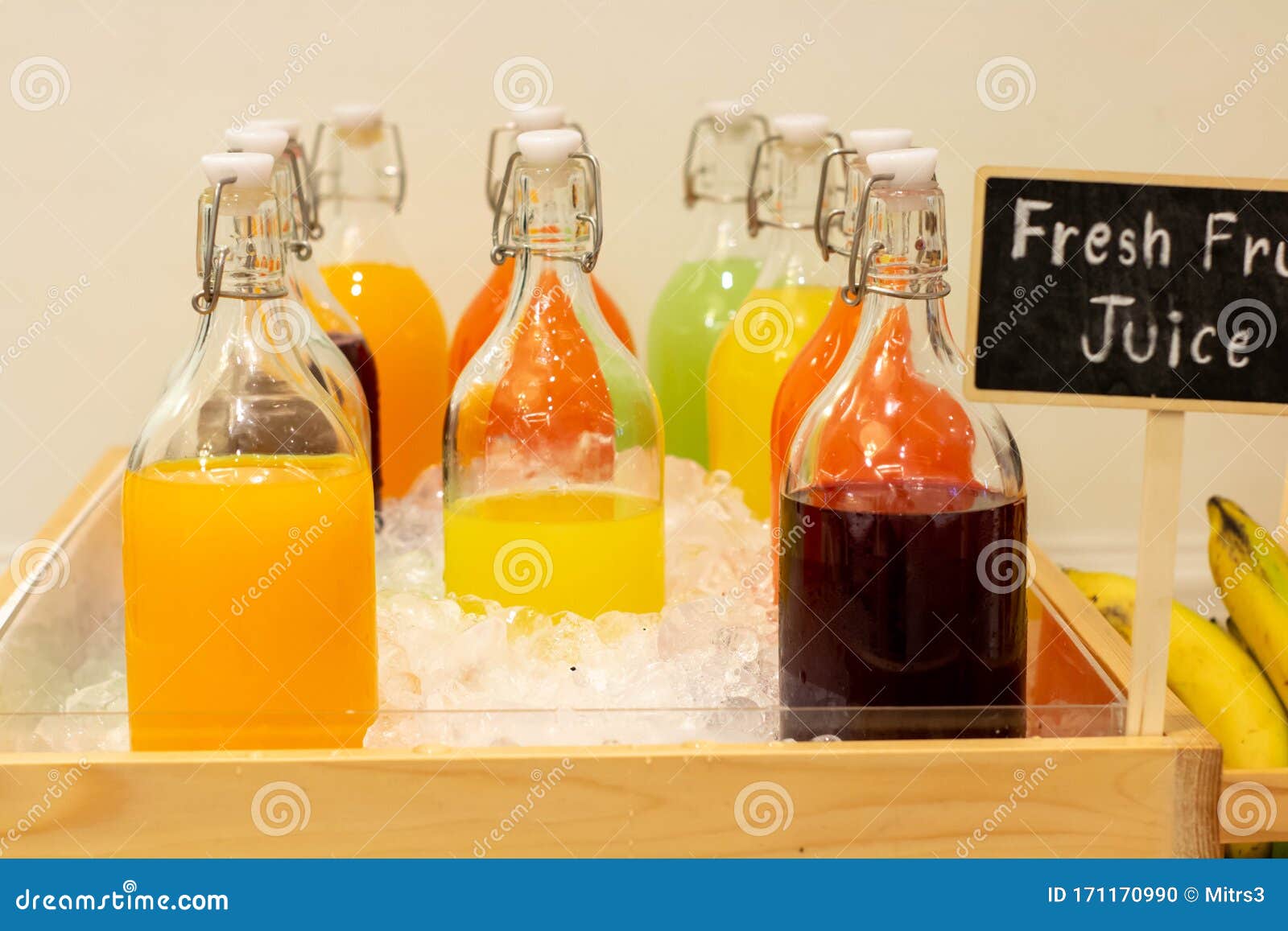 Mixed Fruit Juice in a Bottle Stock Photo Image of cocktail
