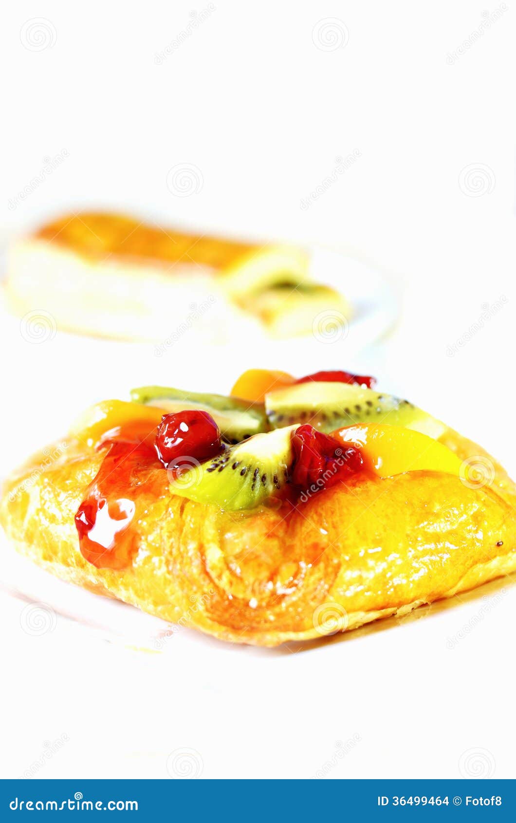 Mixed Fruit Pie on White Background Stock Photo Image of fruity