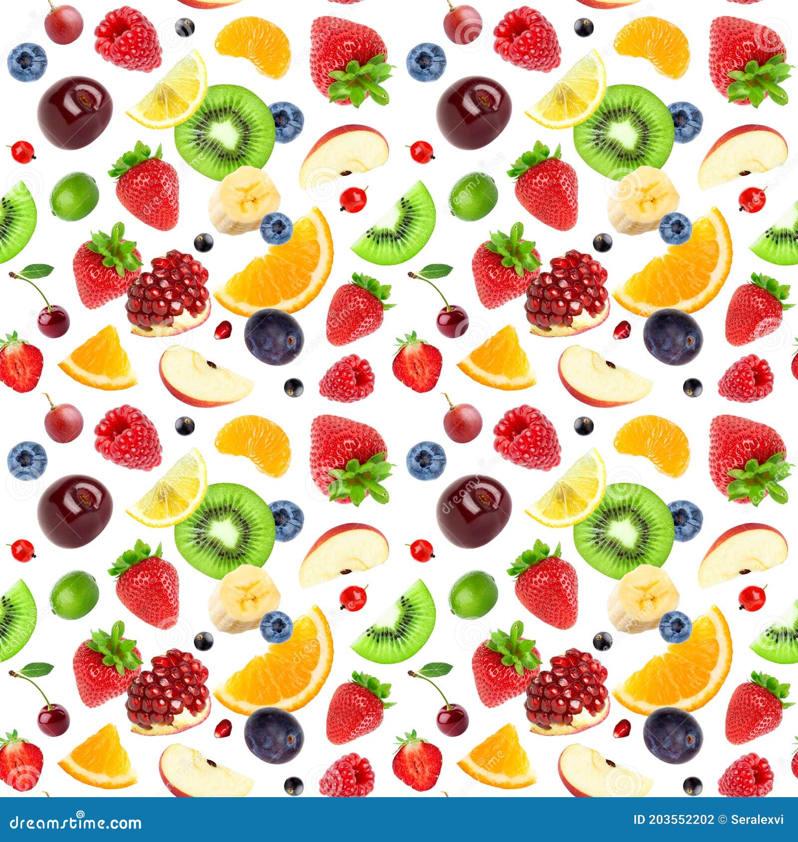 Mixed Fruits. Fruits Seamless Pattern. Background Stock Photo - Image of  apple, vitamins: 203552202