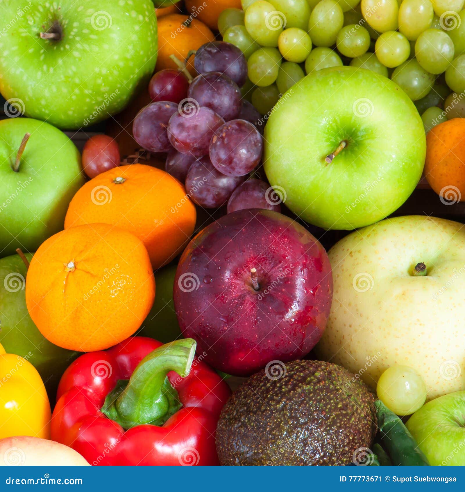 Mixed Fruits and Vegetables Stock Image Image of green, ripe 77773671