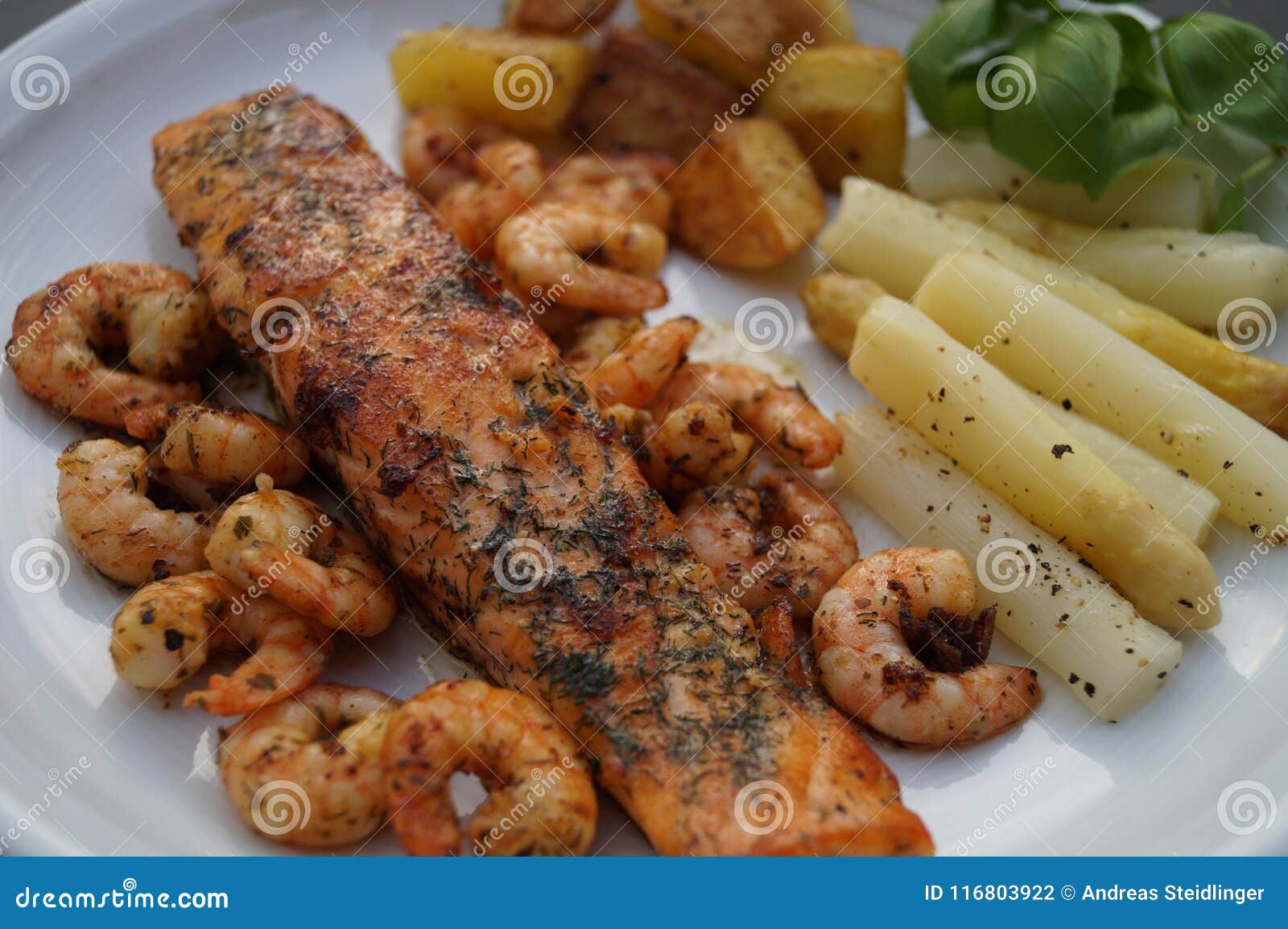 Grilled Salmon with Asparagus Stock Photo - Image of cooked, mixed