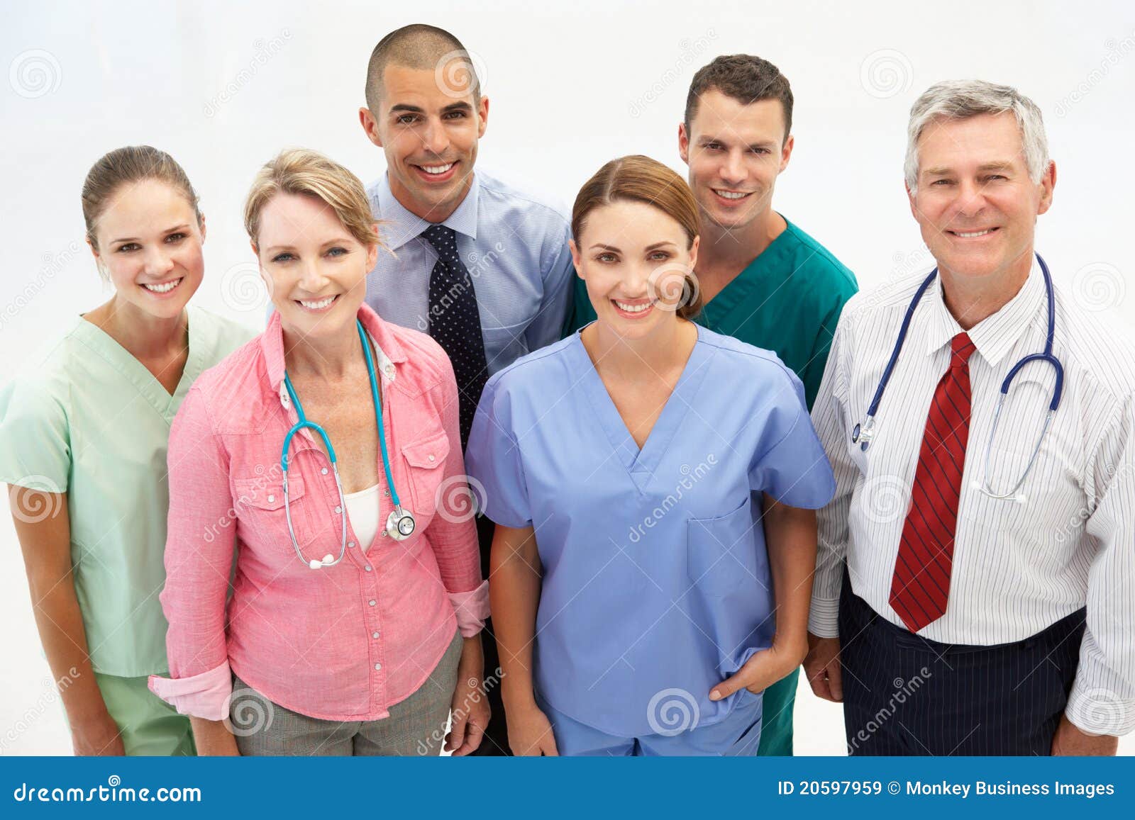 mixed group of medical professionals