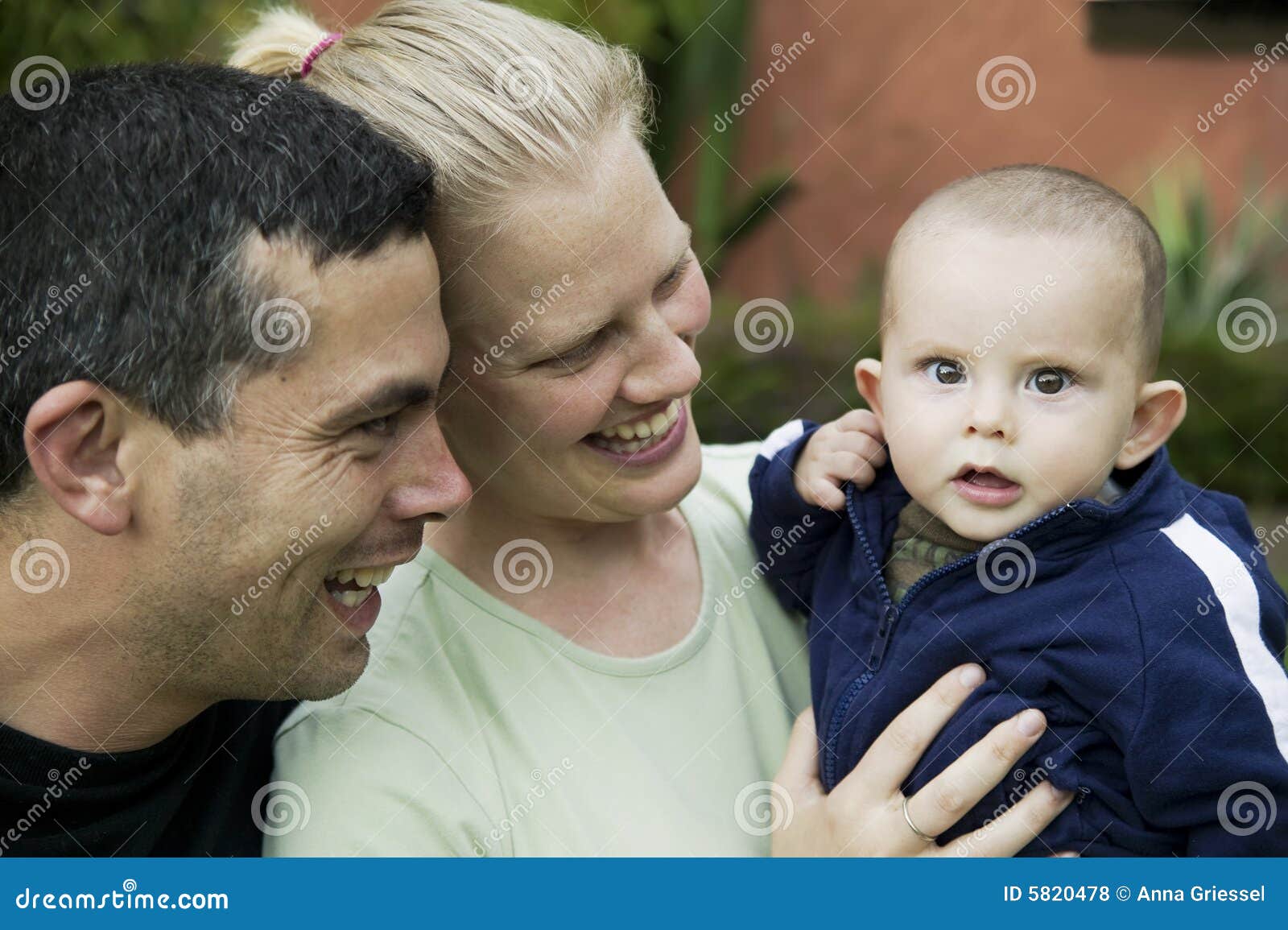 Mixed Hispanic Family With Cute Baby Boy Stock Photo Image Of