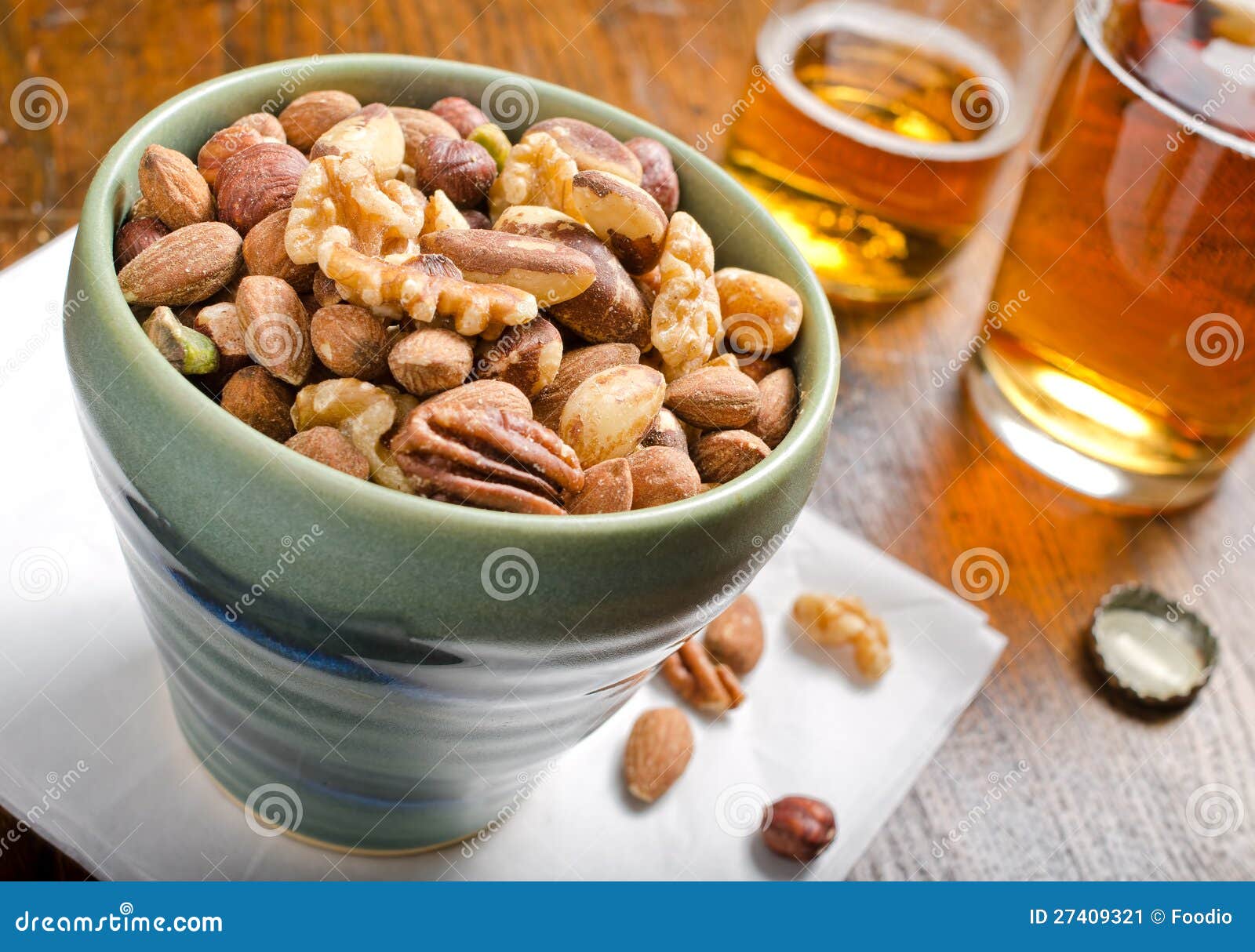 Plant Nuts And A Beer Mixed Nuts and Beer stock image. Image of nature, pistachio - 27409321
