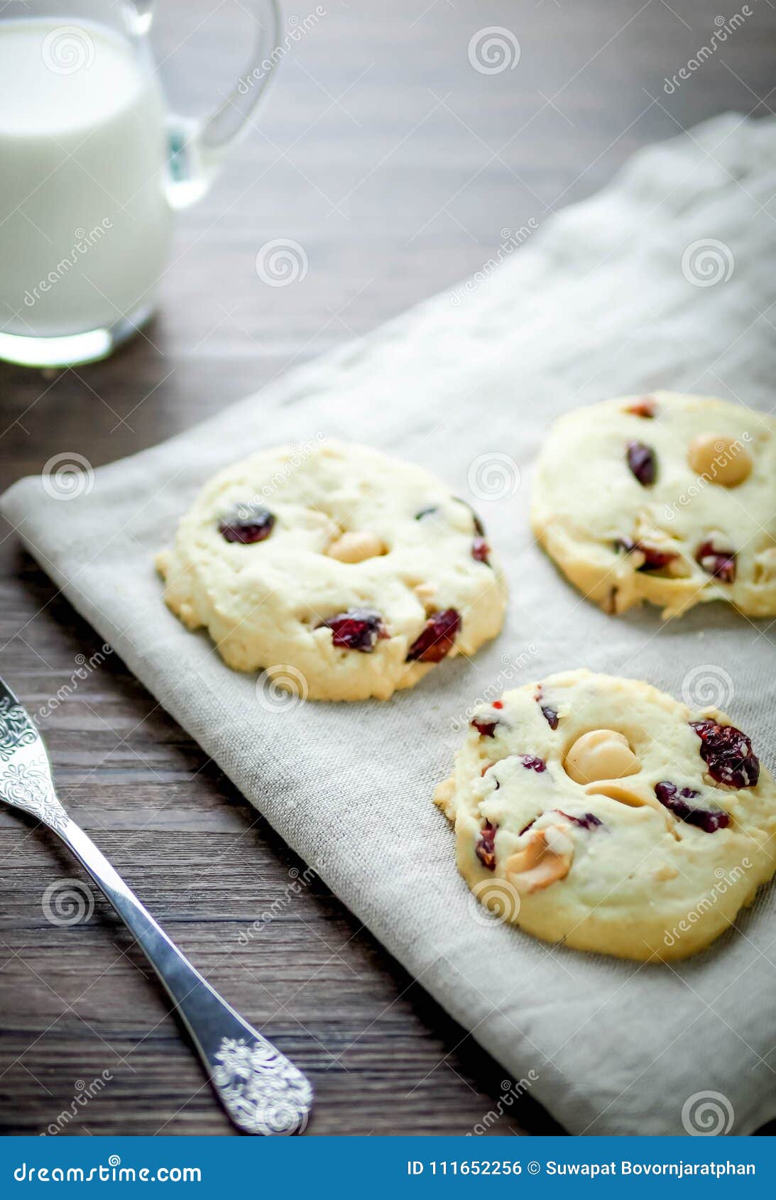 Mixed Nuts Cookies and Folk. Stock Photo Image of baked, peanut