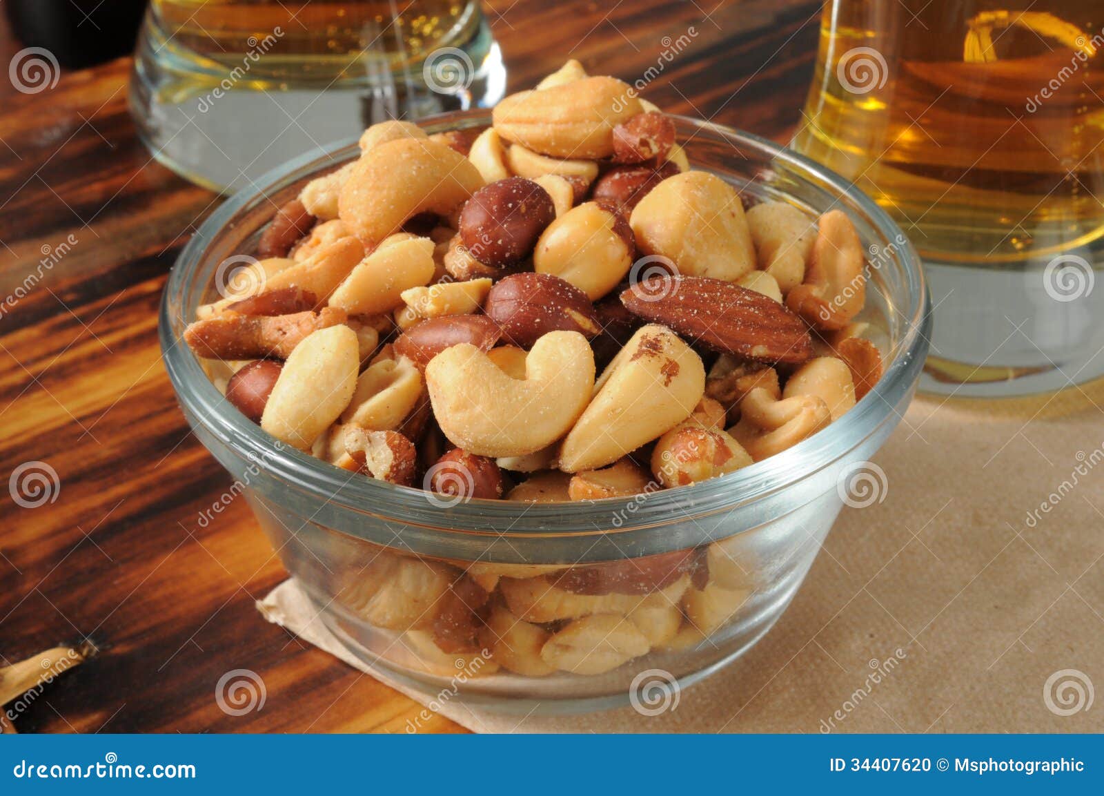 Mixed nuts stock photo. Image of alcoholic, draft, drink 34407620