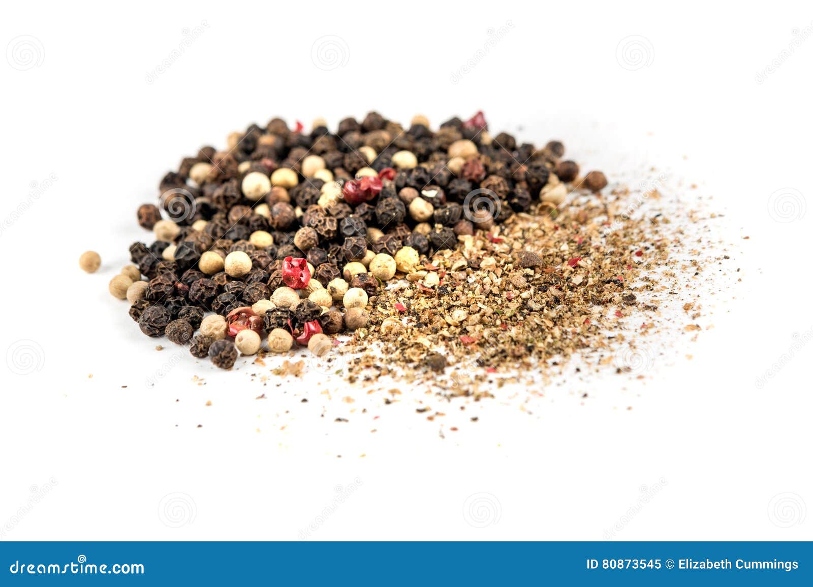 Mixed Peppercorns and Ground Pepper Stock Image Image of healthy