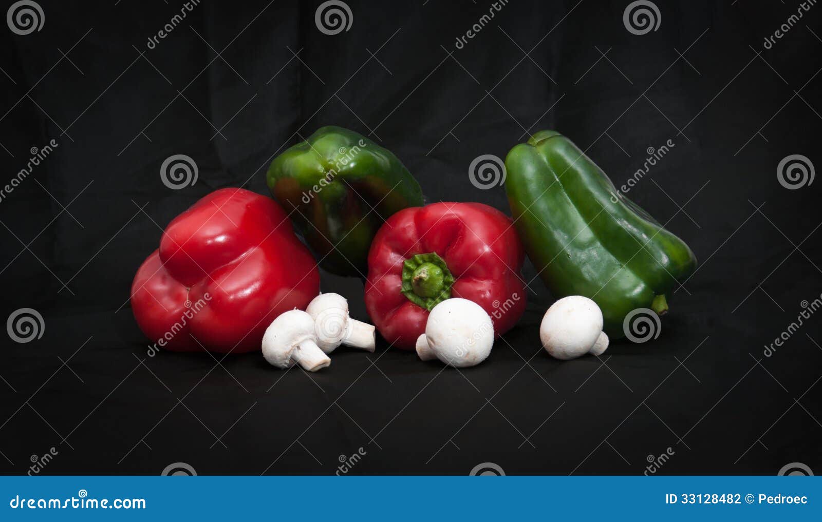 Mixed Peppers and Mushrooms Stock Photo - Image of fruit, vegetable ...