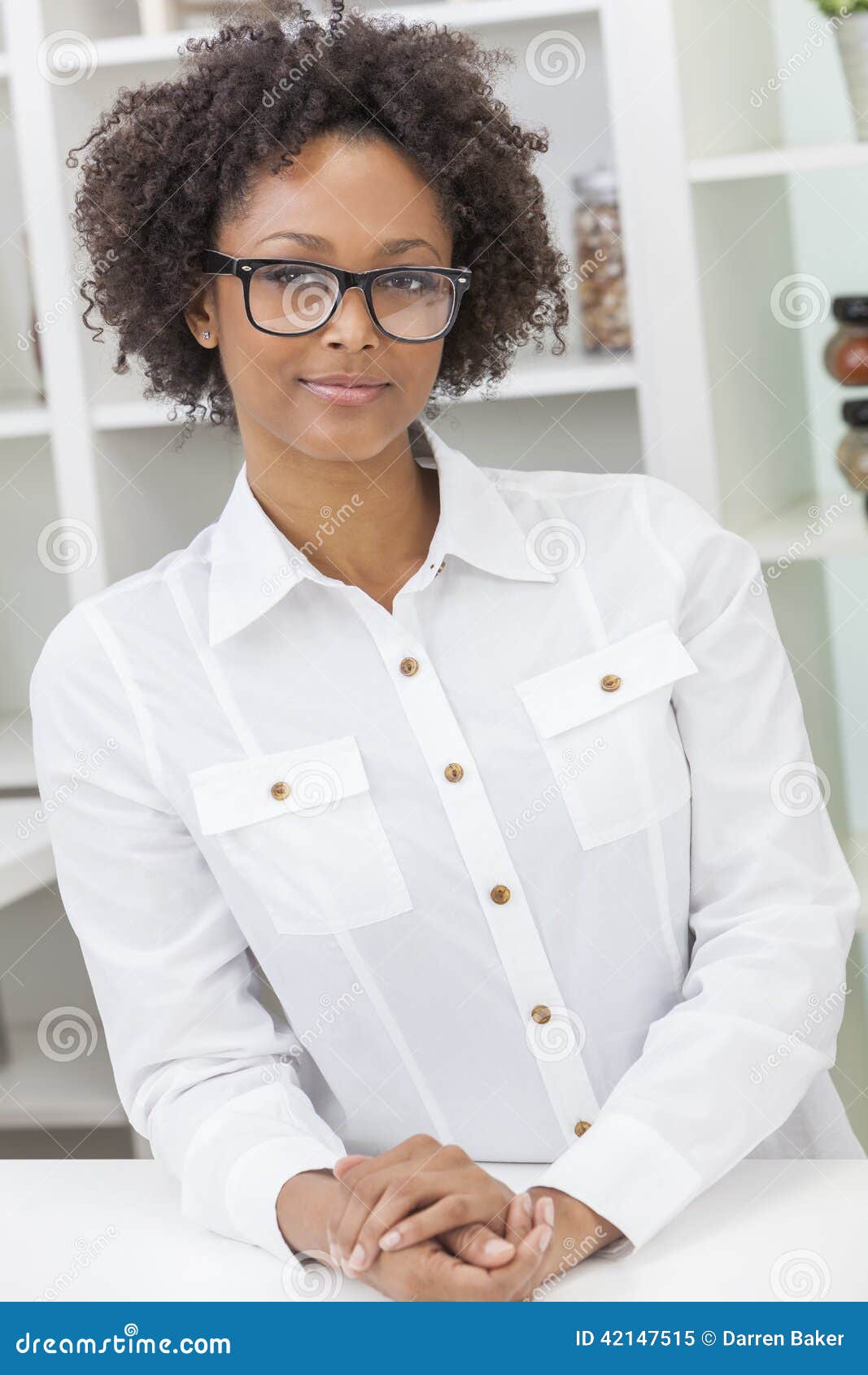 Mixed Race African American Girl Wearing Glasses Stock Image Image Of Portrait Eyes 42147515