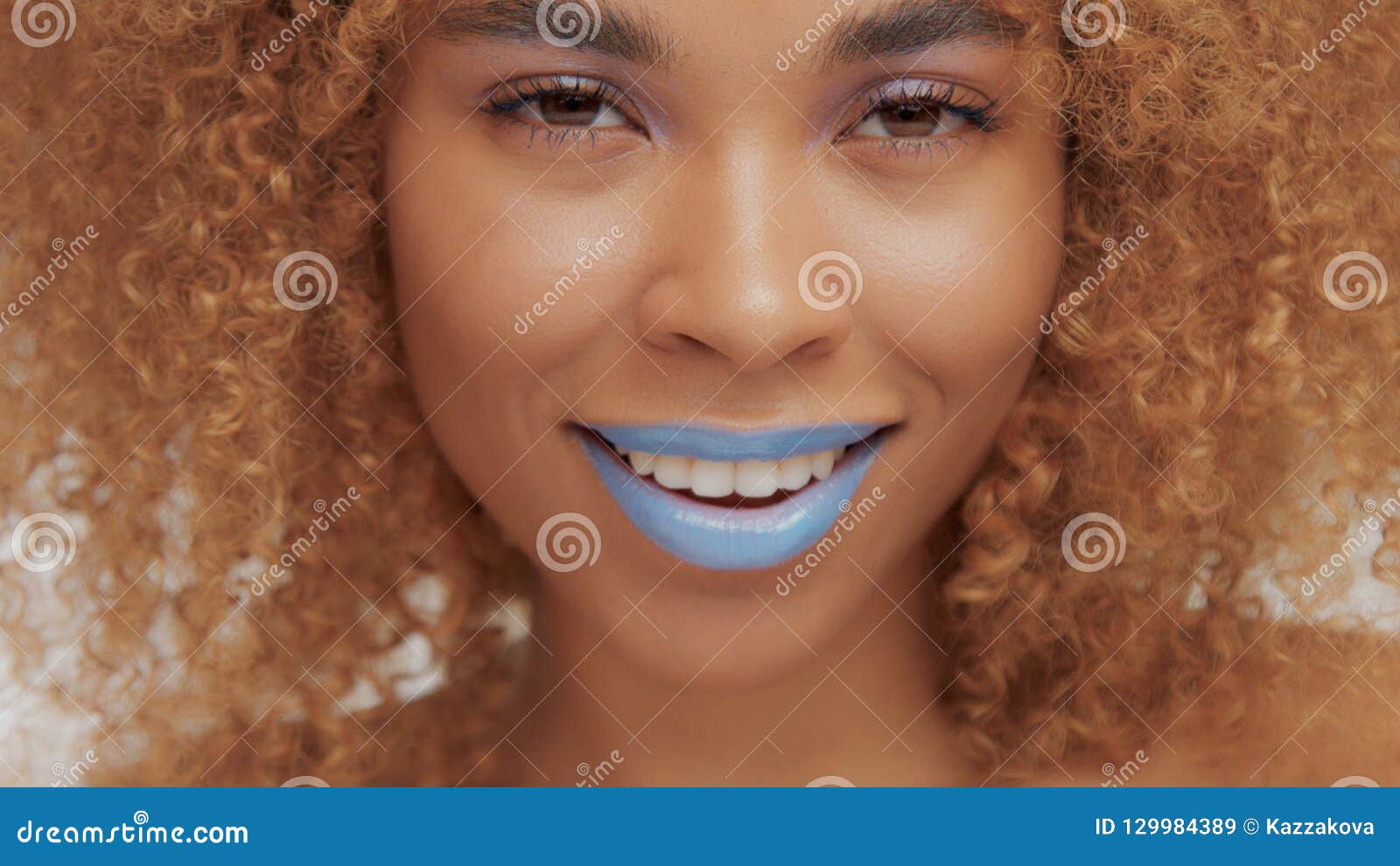 Mixed Race Black Blonde Model With Curly Hair Stock Photo 129984389 - Megapixl Mixed Race Black Blonde Model With Curly Hair Stock Photo 129984389 - Megapixl