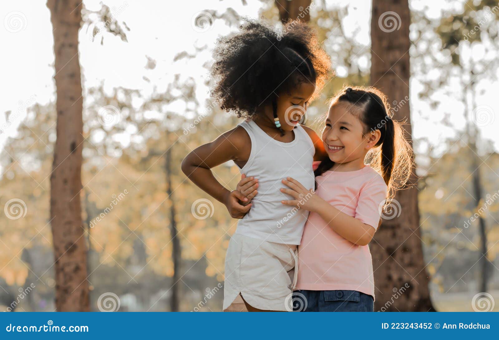 mixed girls  playing