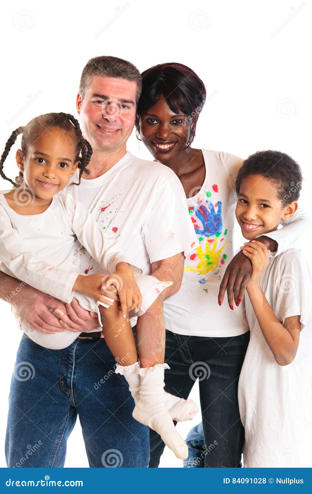 Studio Portrait of European American Family