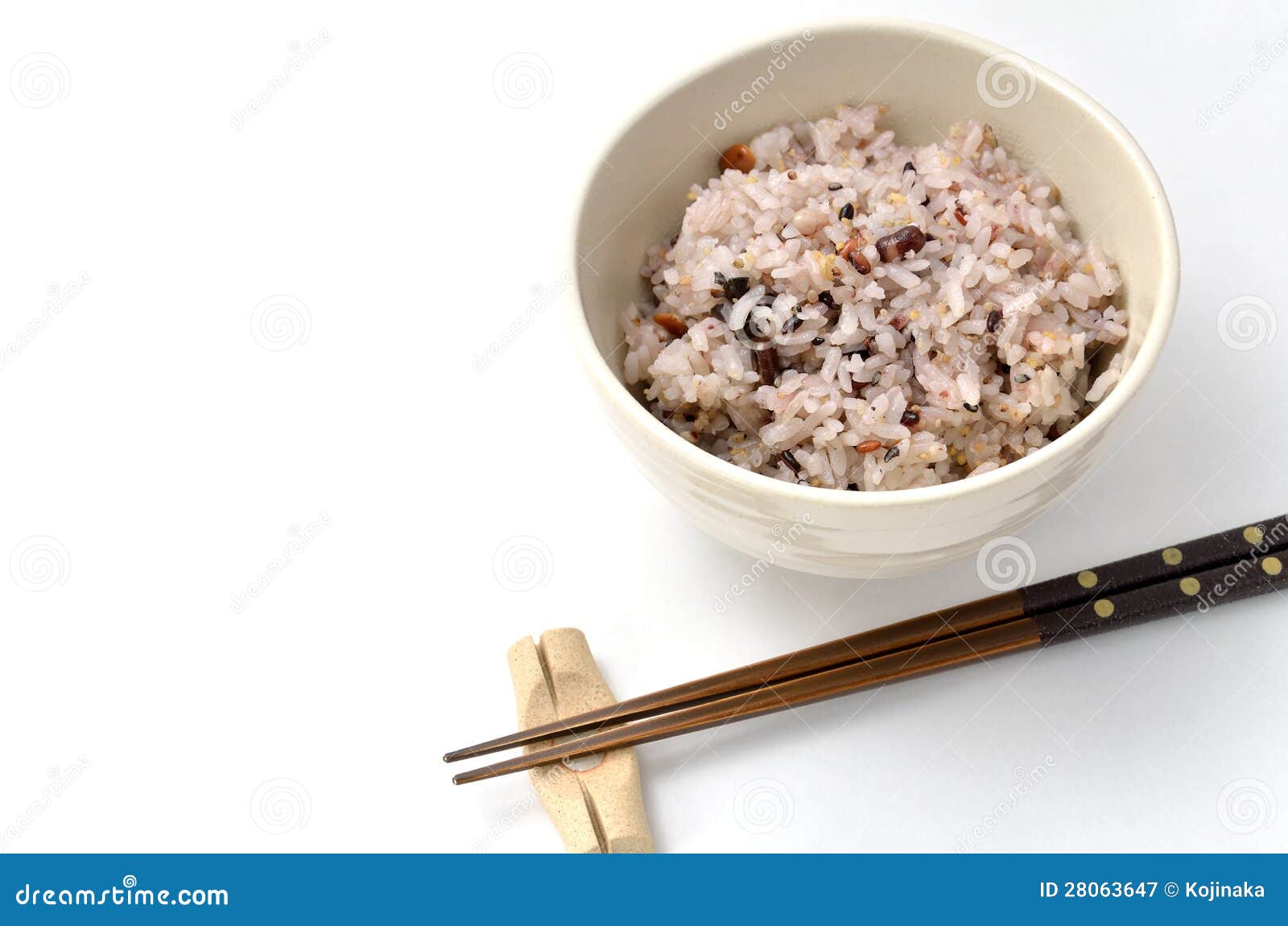Mixed Rice in Japanese Rice Bowl Stock Image - Image of healthy, lunch