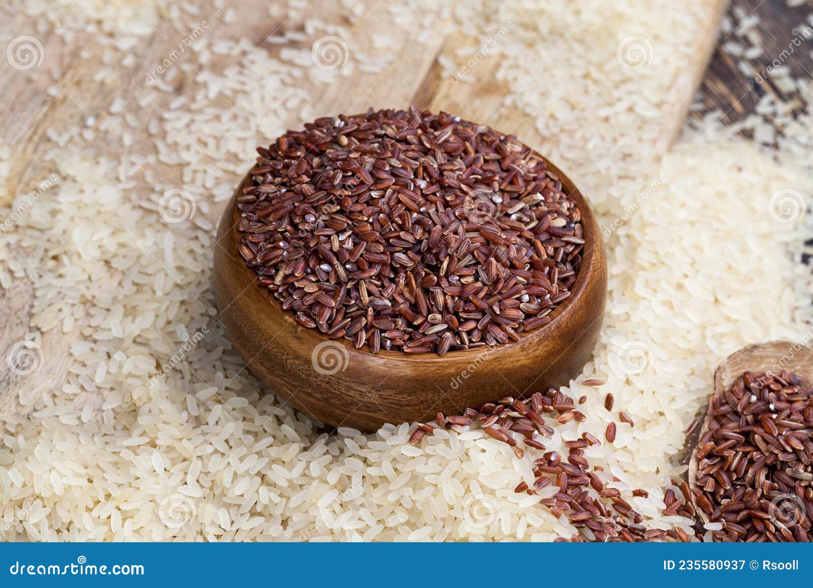 Mixed Rice of Several Types before Cooking Stock Image Image of white