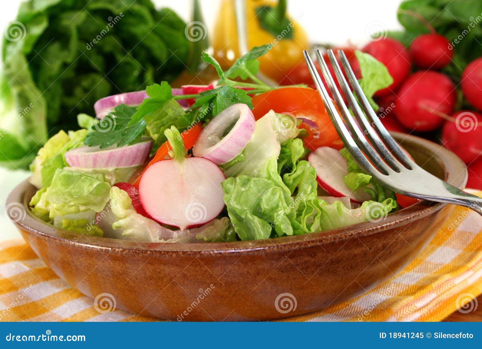 Mixed salad stock image. Image of vegetables, herbs, edible - 18941245