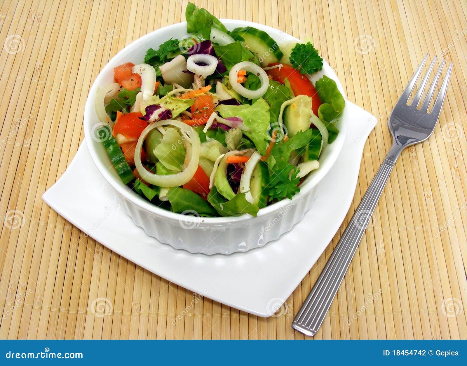 A mixed salad in a basket stock photo. Image of ingredient - 18454742