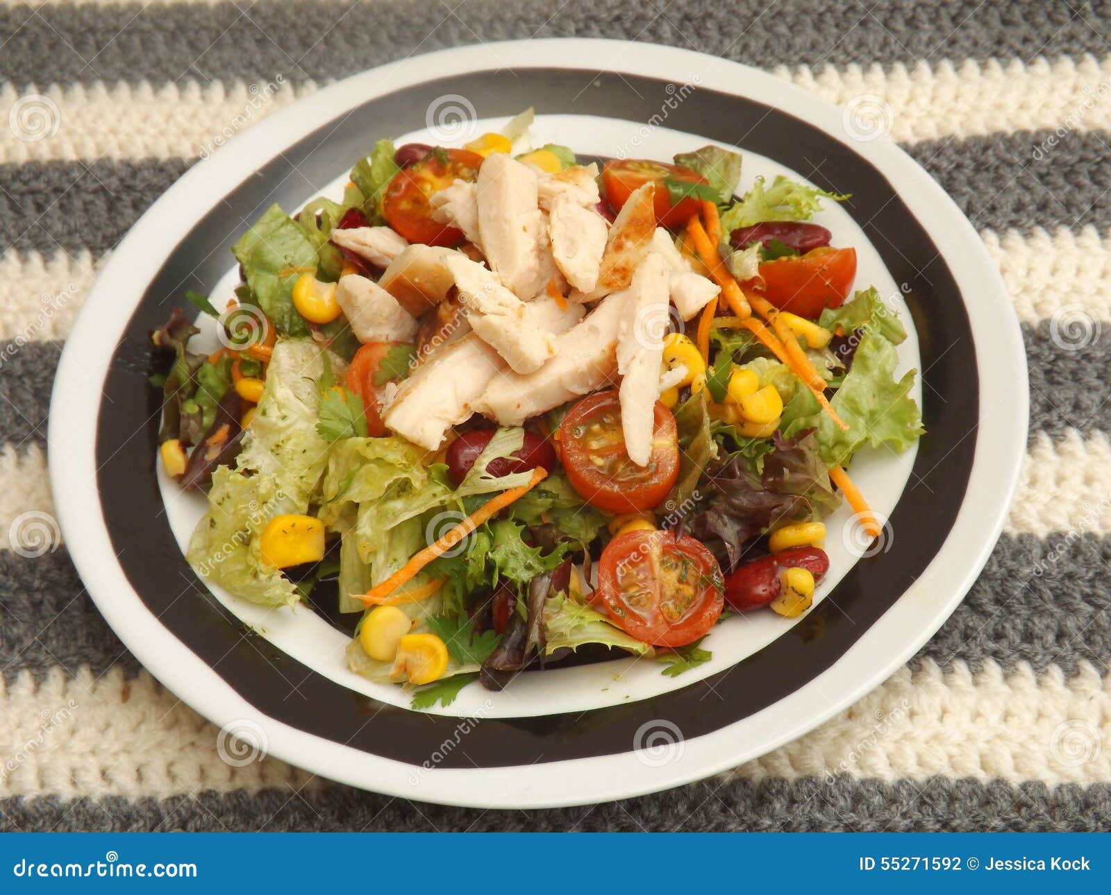 Mixed salad stock photo. Image of tomatoes, buffet, meat 55271592