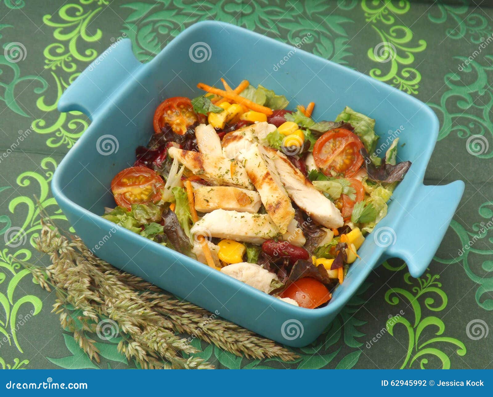 Mixed Salad stock photo. Image of chicken, tomatoes, buffet 62945992