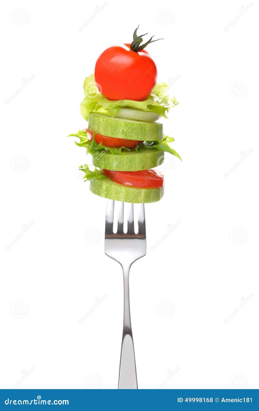 Mixed salad on fork stock photo. Image of health, lettuce 49998168