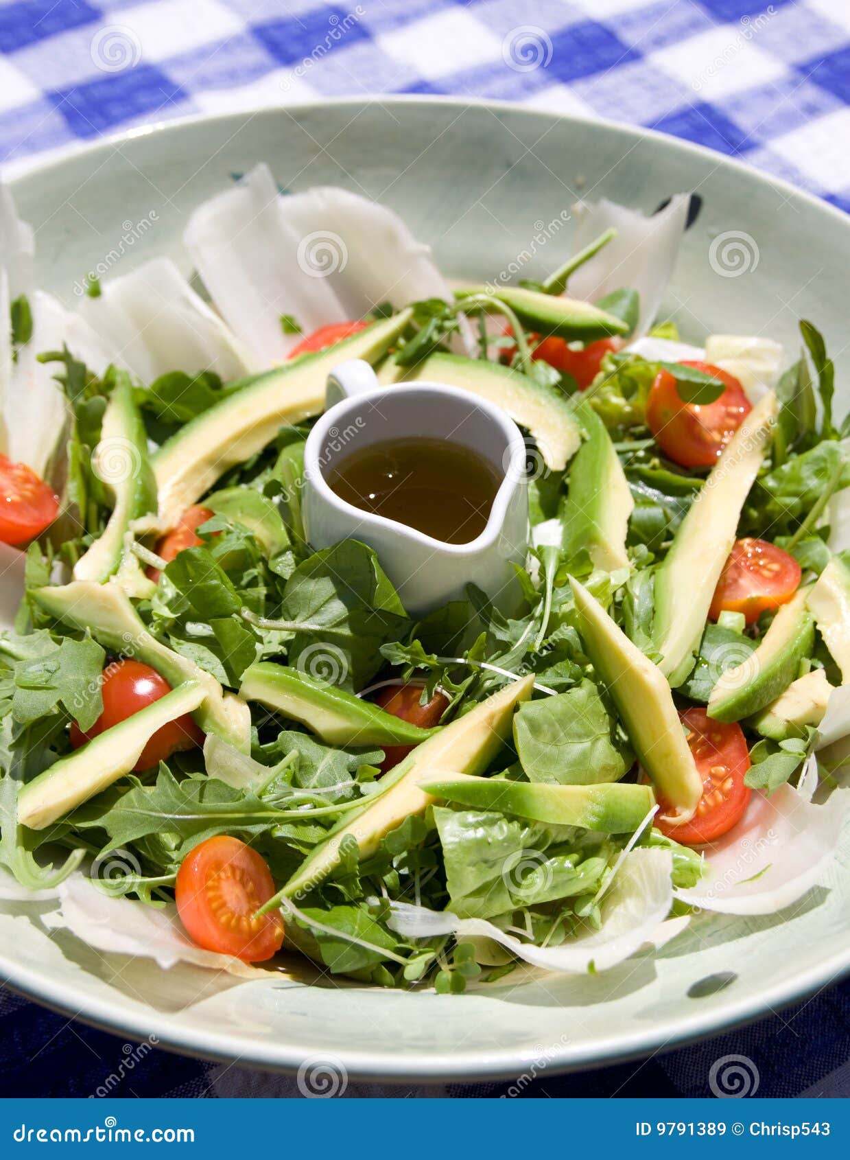 Mixed Salad with Oil Dressing Stock Image Image of rocket, nutrition