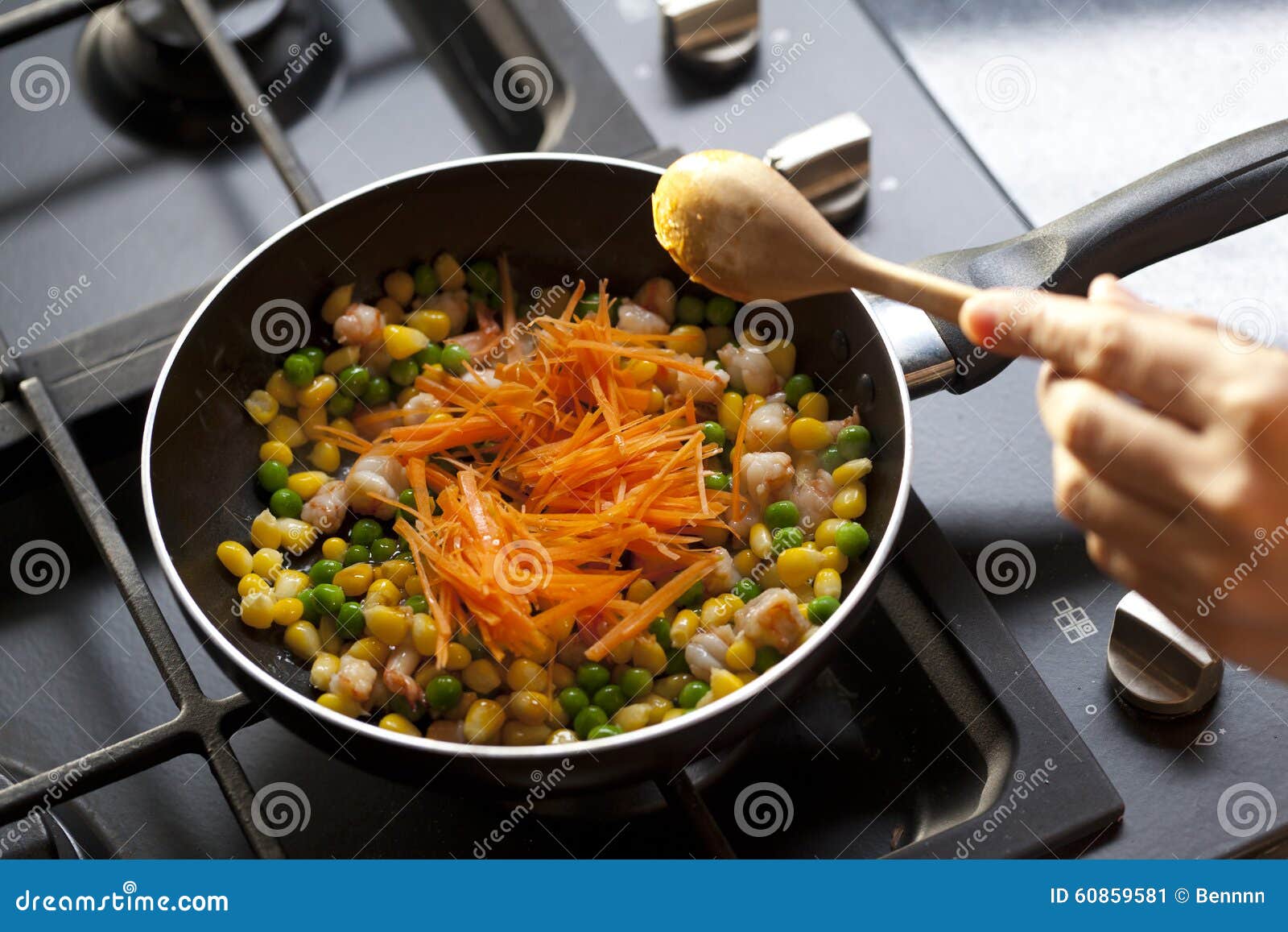 Mixed vegetable on stove stock image. Image of lunch 60859581