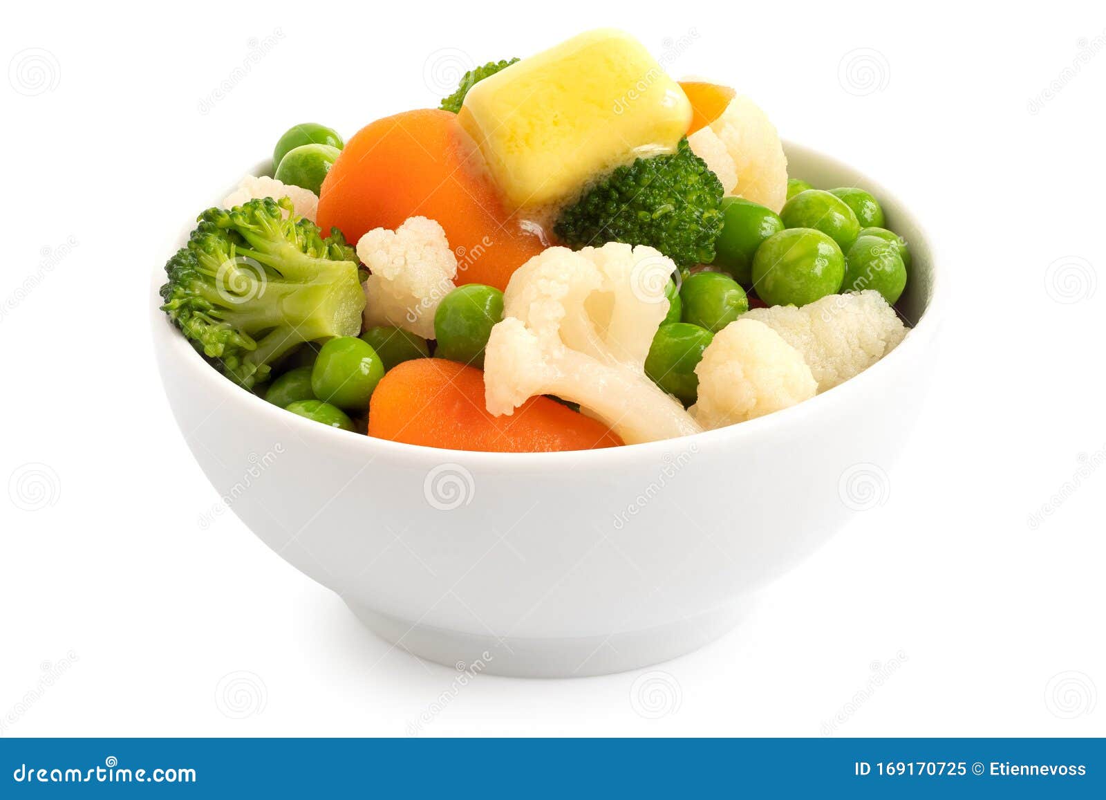 Mixed vegetables in bowl stock image. Image of peas 169170725