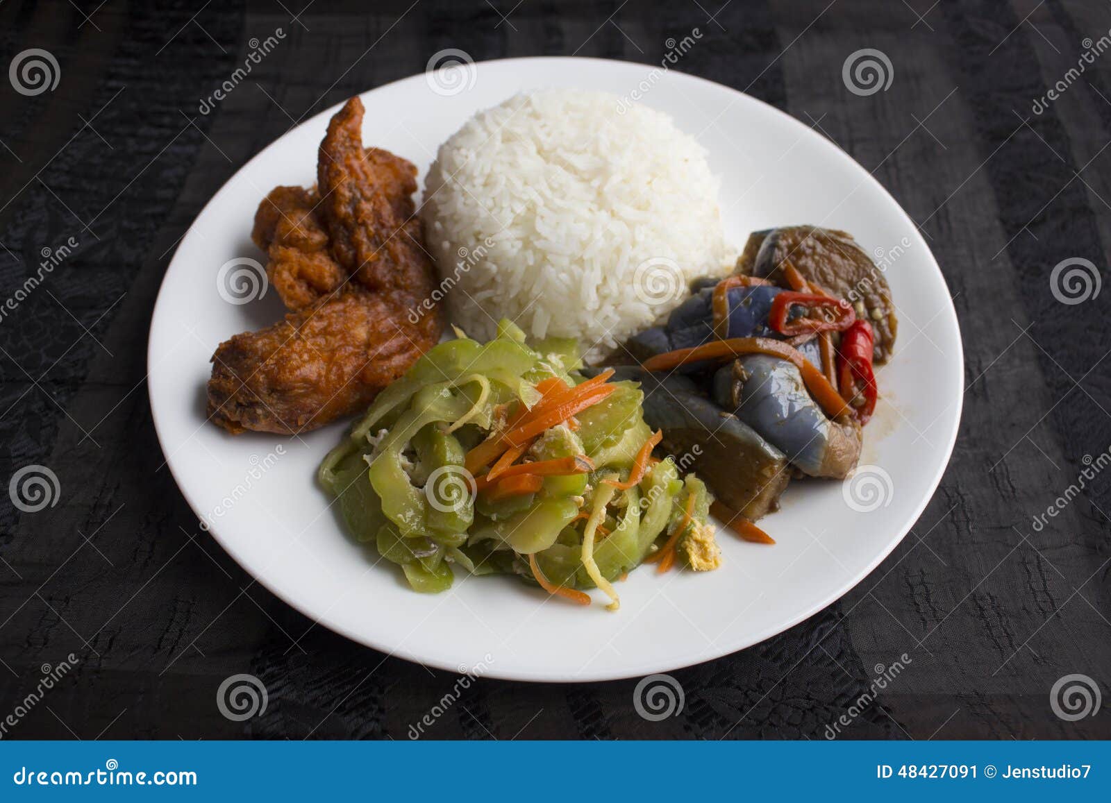 Mixed Vegetables Rice stock image. Image of foodstall - 48427091
