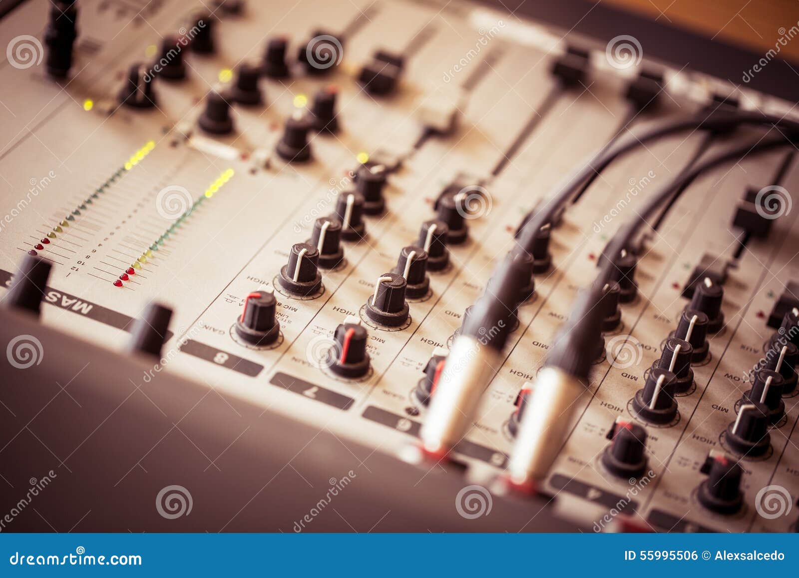 Mixer board stock photo. Image of board, music, console 55995506