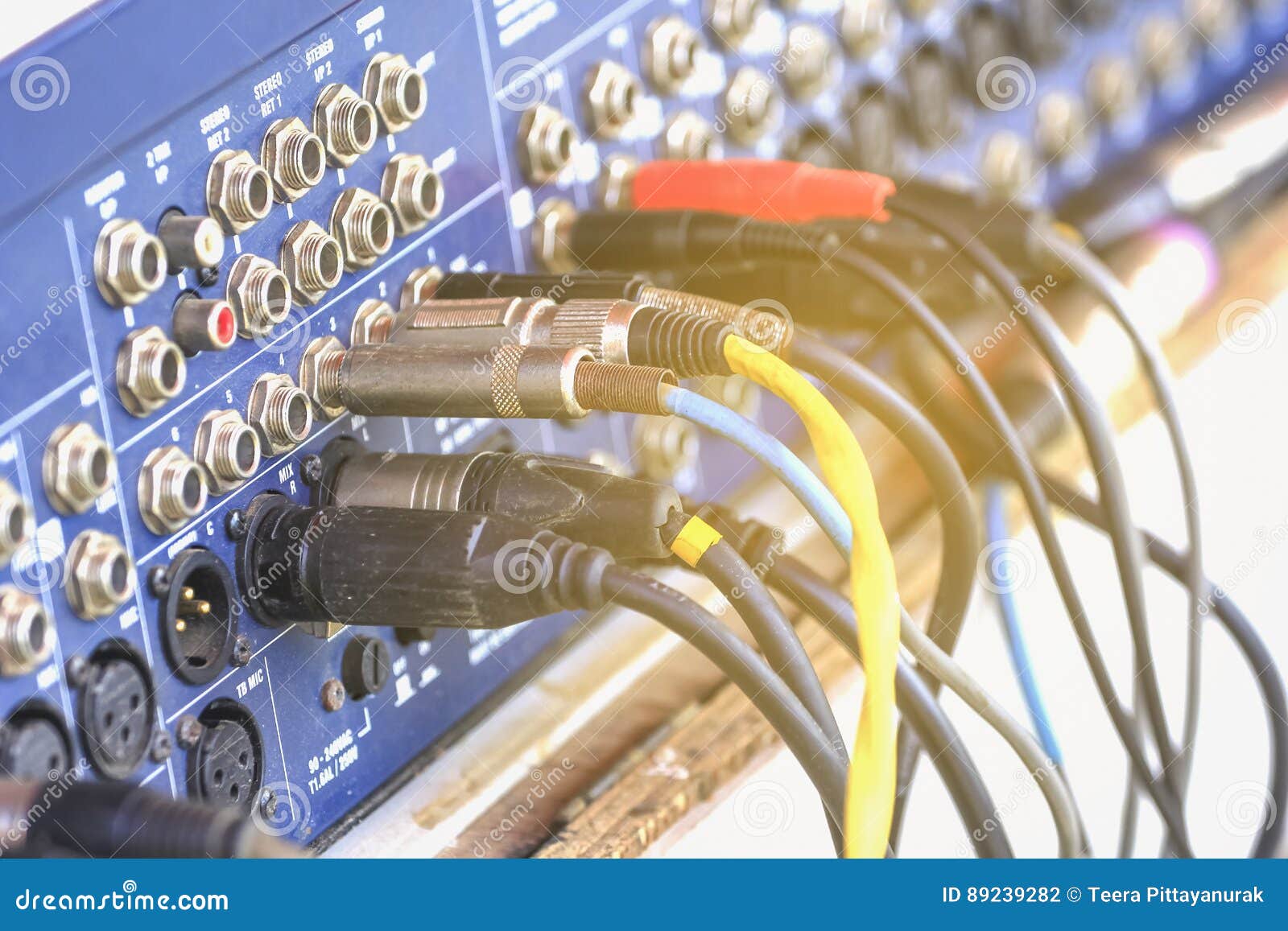 The Mixer Channel in the Recording Studio Stock Photo Image of