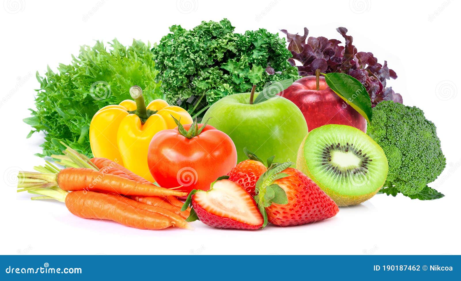 Mix Vegetables and Fruits, Health and Antioxidant Food Assortment