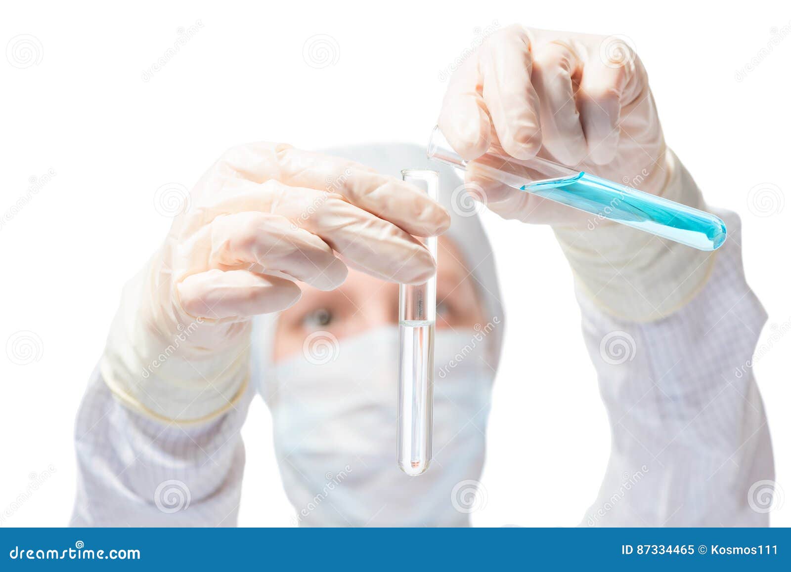 Mixing Chemicals Chemist Hand Closeup Stock Image Image of mixed