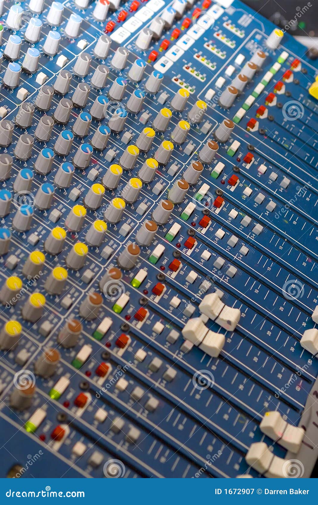 Mixing Desk stock image. Image of technology, desk, sliders 1672907