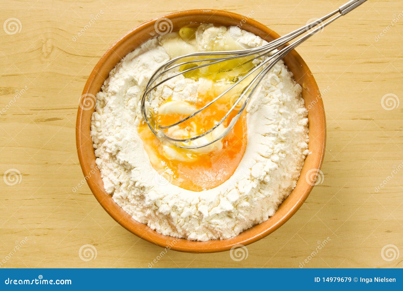 Mixing dough stock image. Image of flour, preparation 14979679