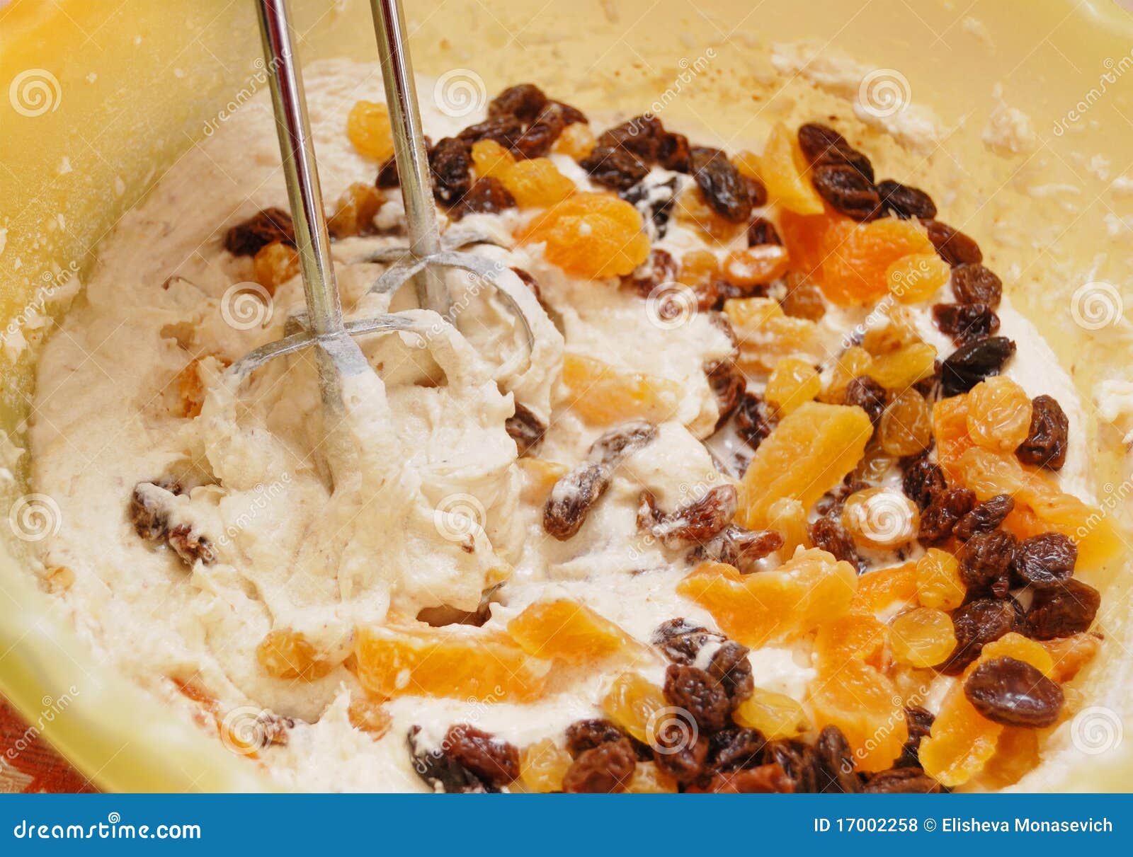 Mixing a Dough with Dry Fruits Stock Photo Image of electric