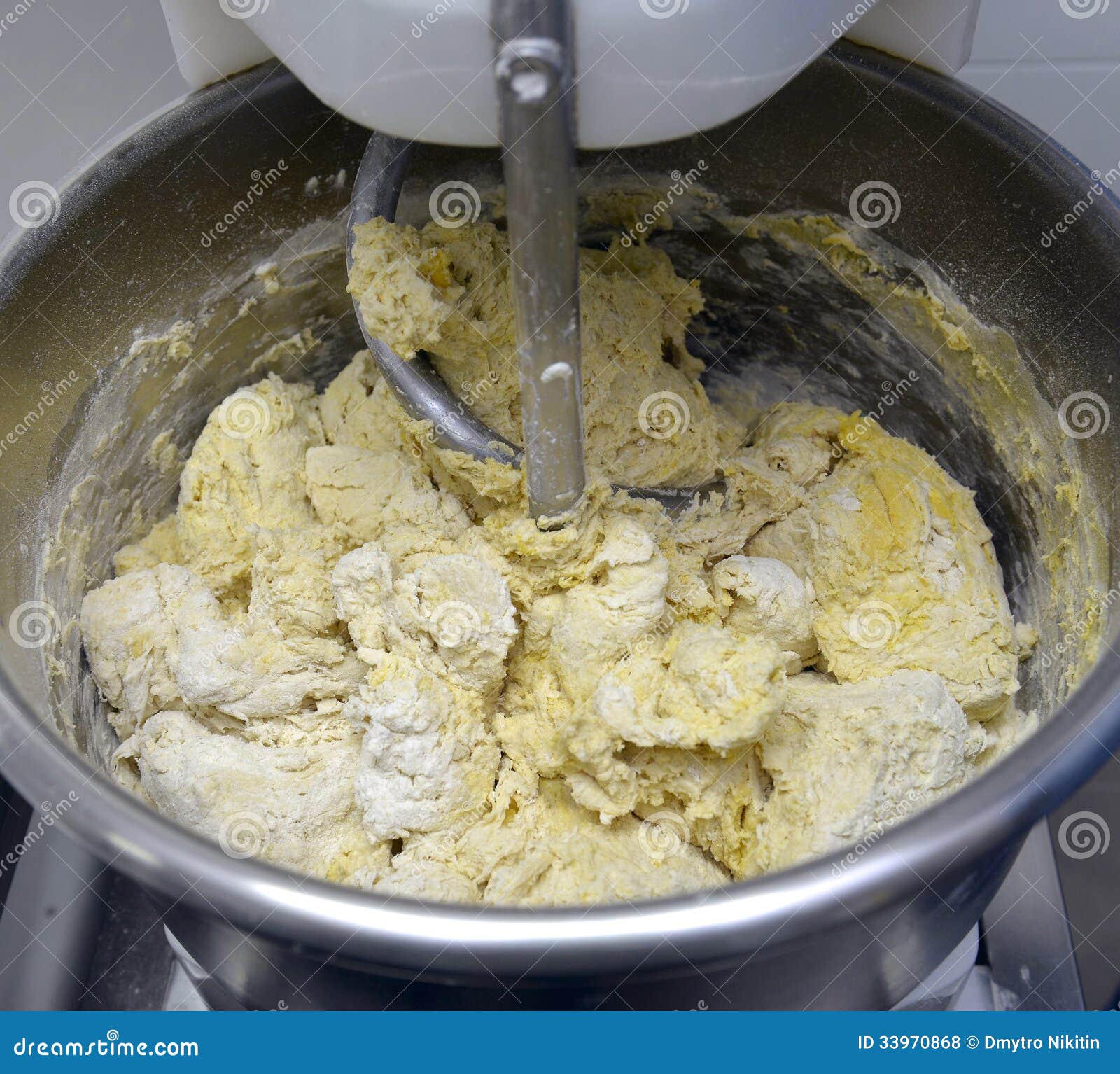 Mixing Dough Kneading Machine Stock Photo Image of cook, bakery 33970868