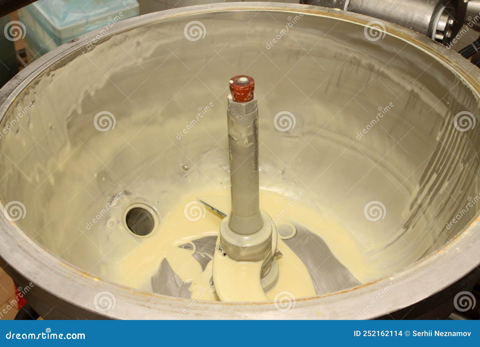 Mixing Mass for the Production of Processed Cheese. Cheese Production