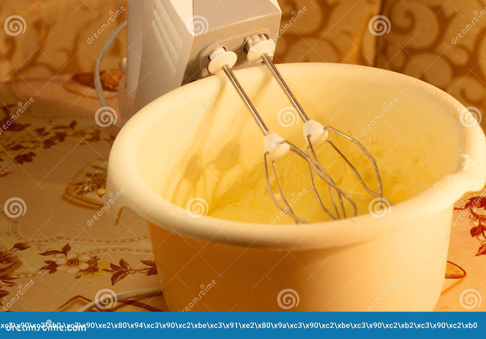 Mixing the Pancake Batter with a Mixer Stock Image - Image of processor,  mixer: 201693739