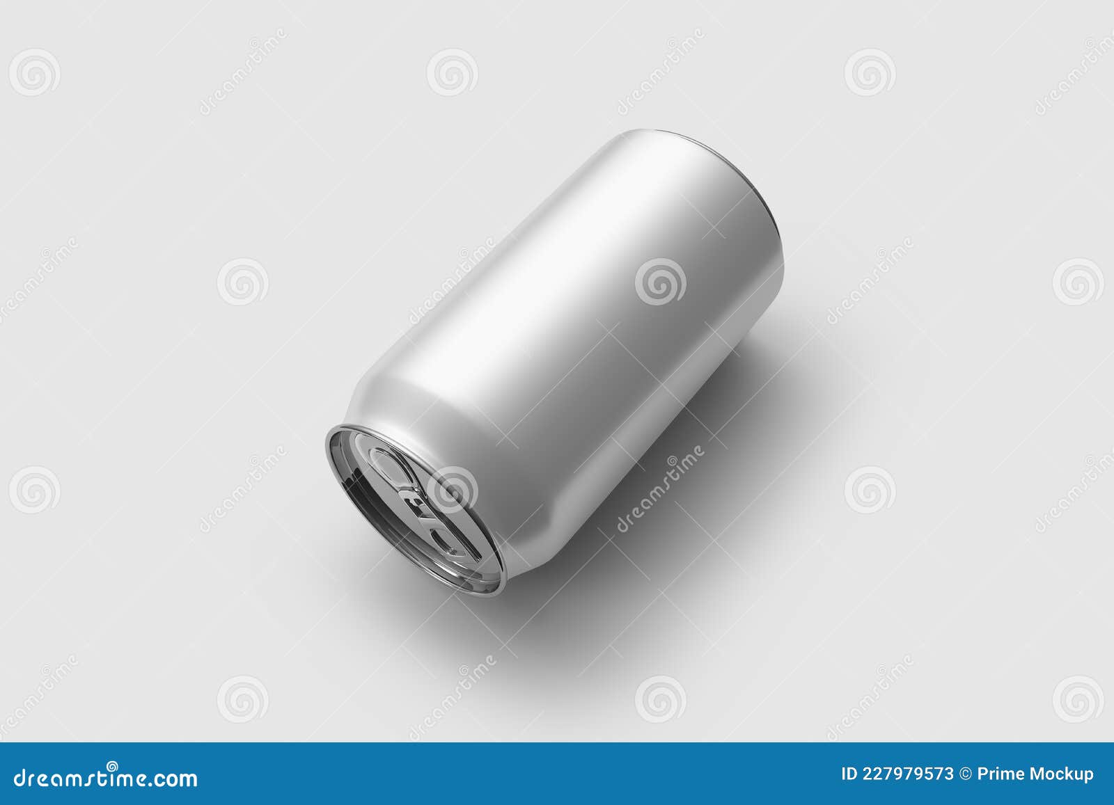 350ml energy drink soda can mockup template,  on light grey background.