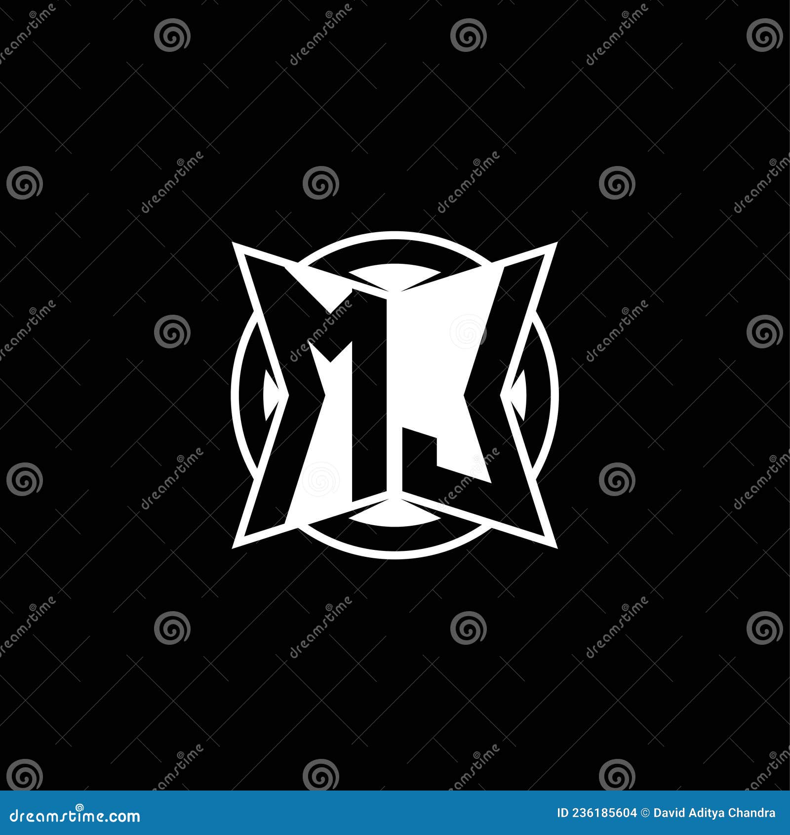 ML Logo Monogram Design Template Stock Vector Illustration of emblem