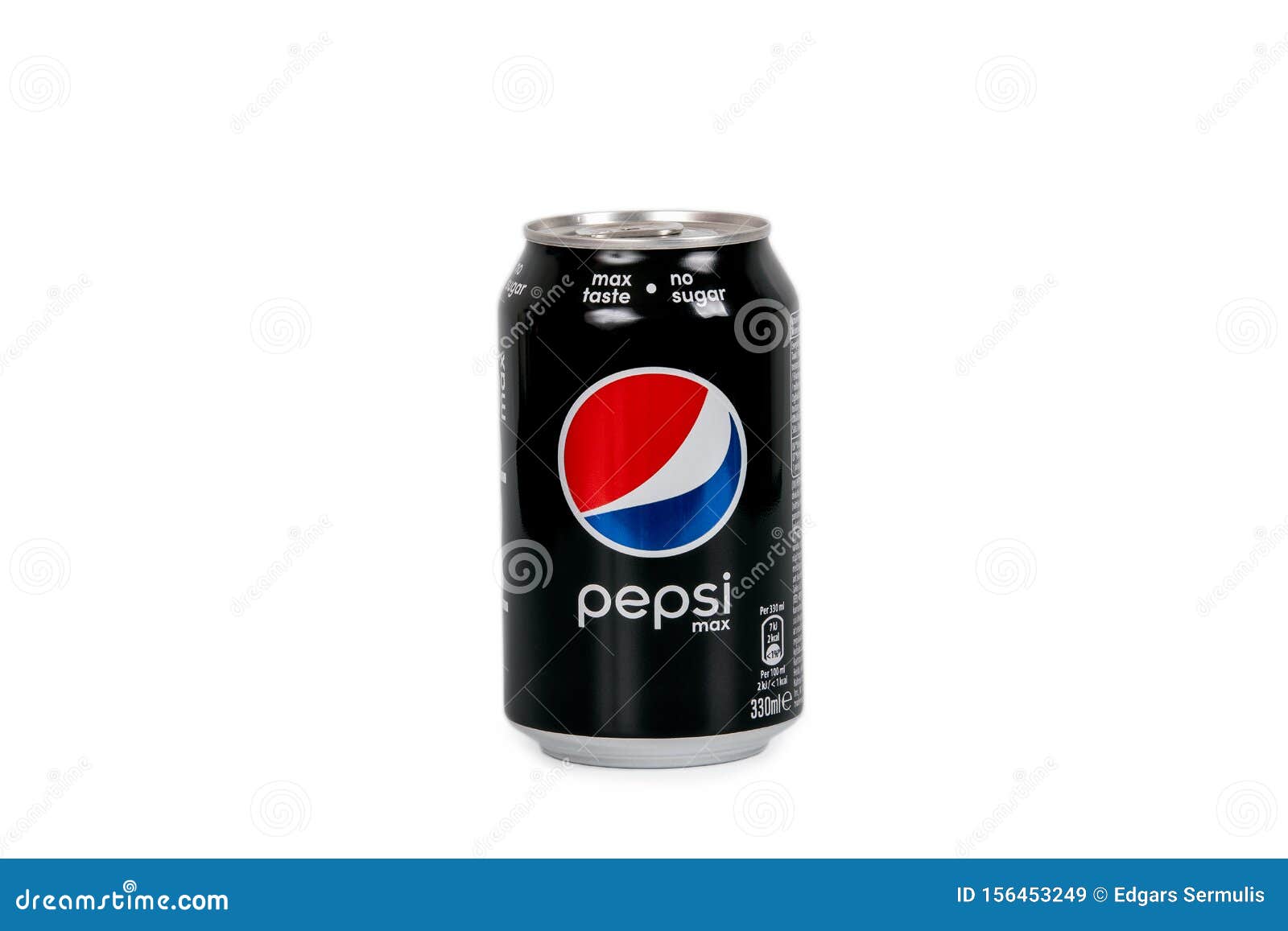 330ml No Sugar Pepsi Can Isolated on White Background Editorial Stock ...