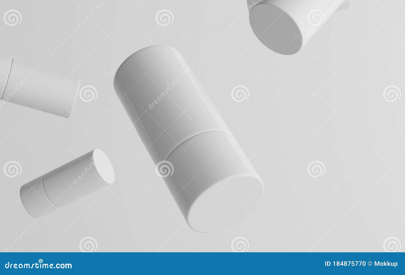 Download 75ml White Plastic Roll-On / Spray Deodorant Bottle Mockup ...